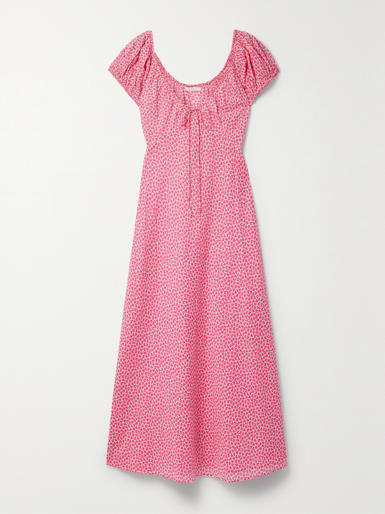 DÔEN - Sofia Floral-print Organic Cotton Midi Dress - Pink