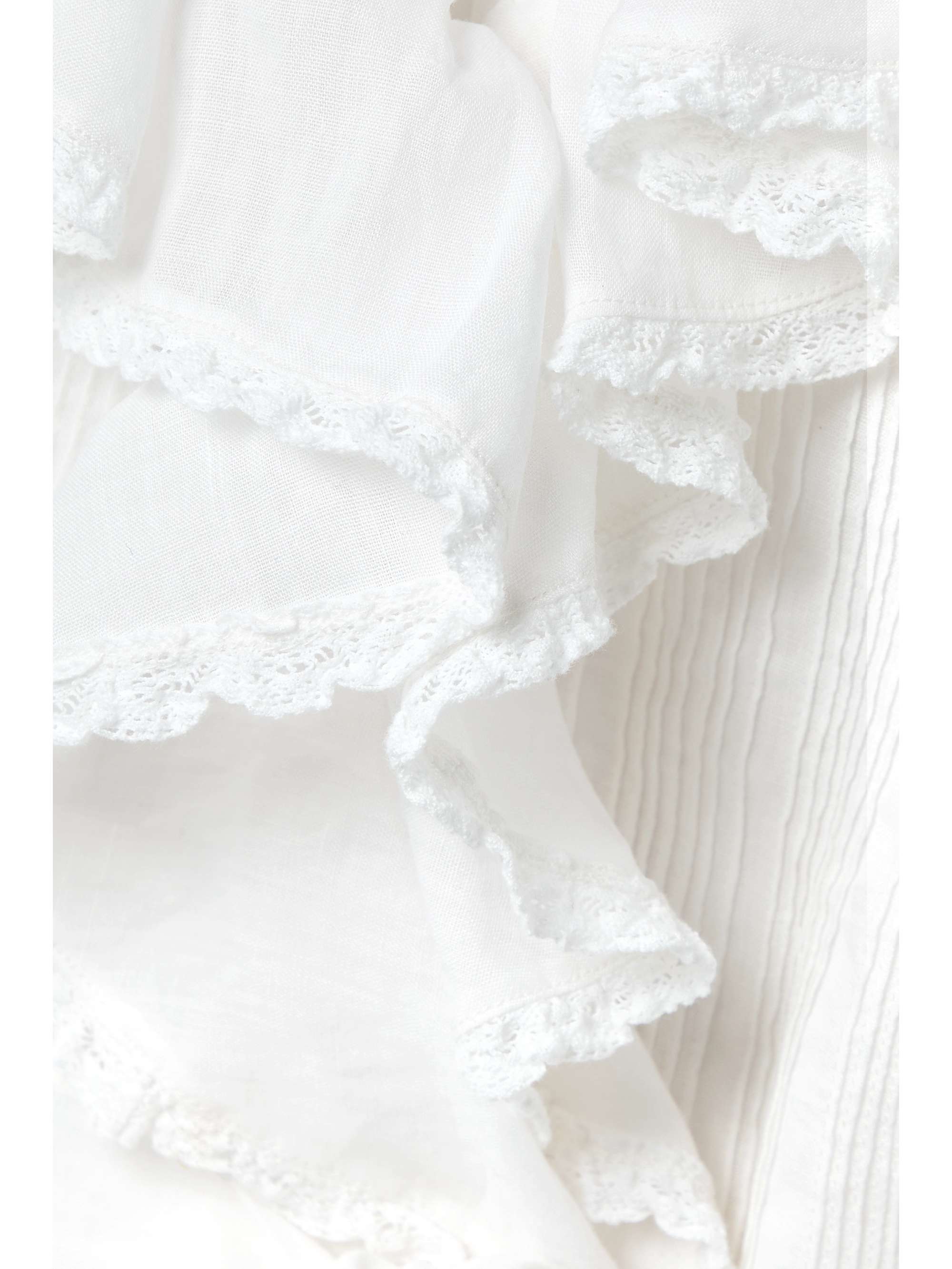 DÔEN Piper belted ruffled ramie mini dress