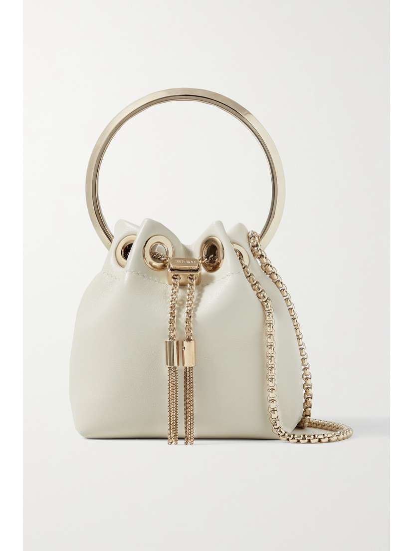 Jimmy Choo Bon Bon Leather Bucket Bag