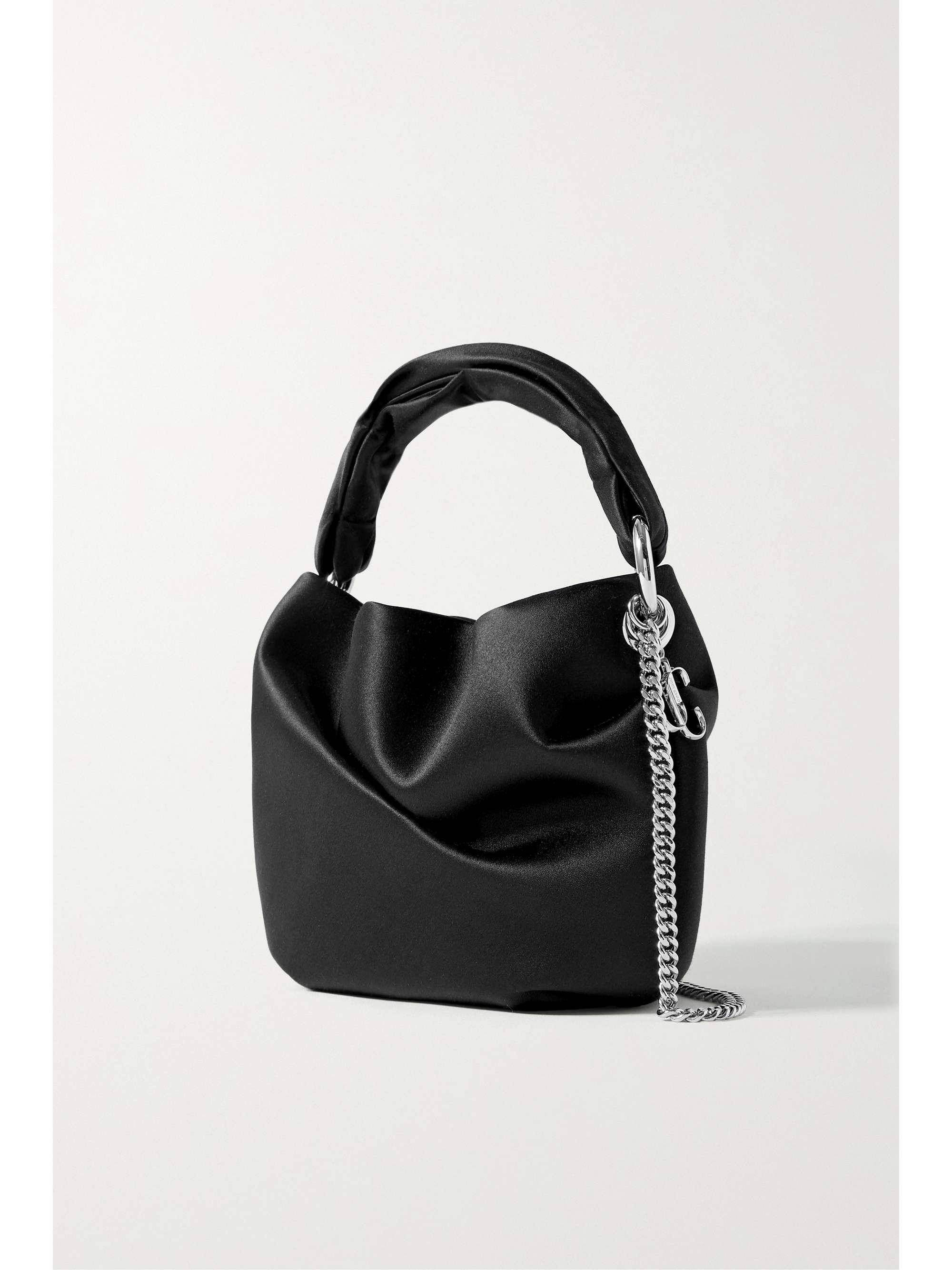 JIMMY CHOO Bonny satin shoulder bag