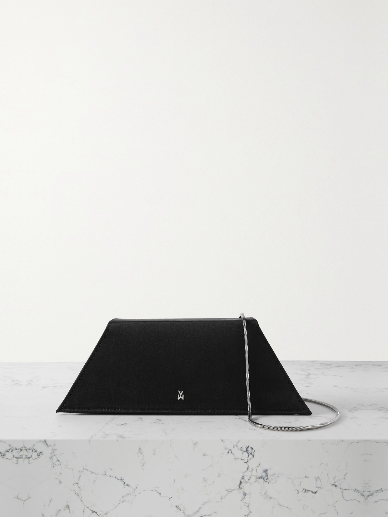 Amina Muaddi Superamini Yigit Mini Satin Clutch