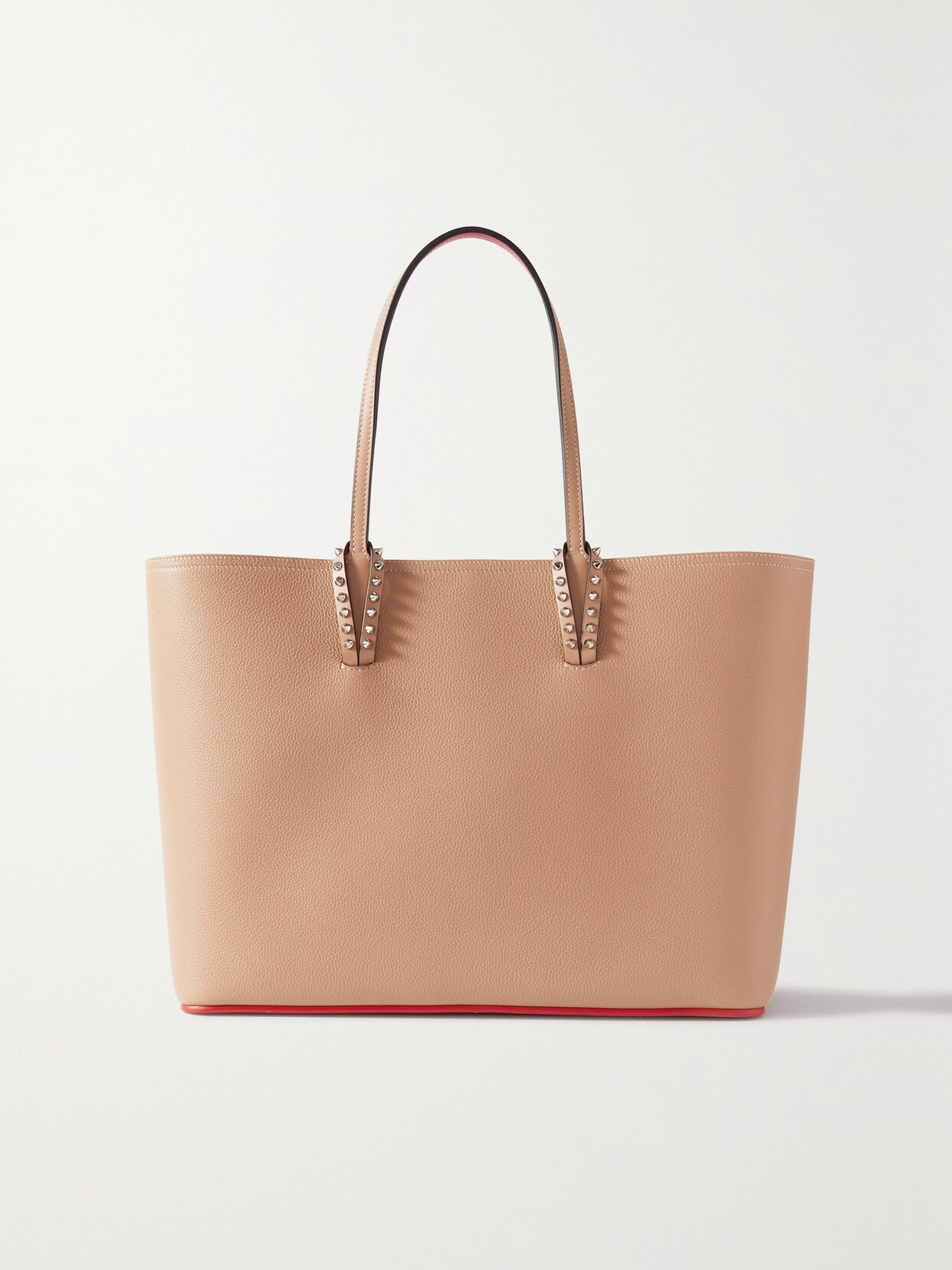 Christian Louboutin - Cabata Spiked Leather Tote - Neutrals