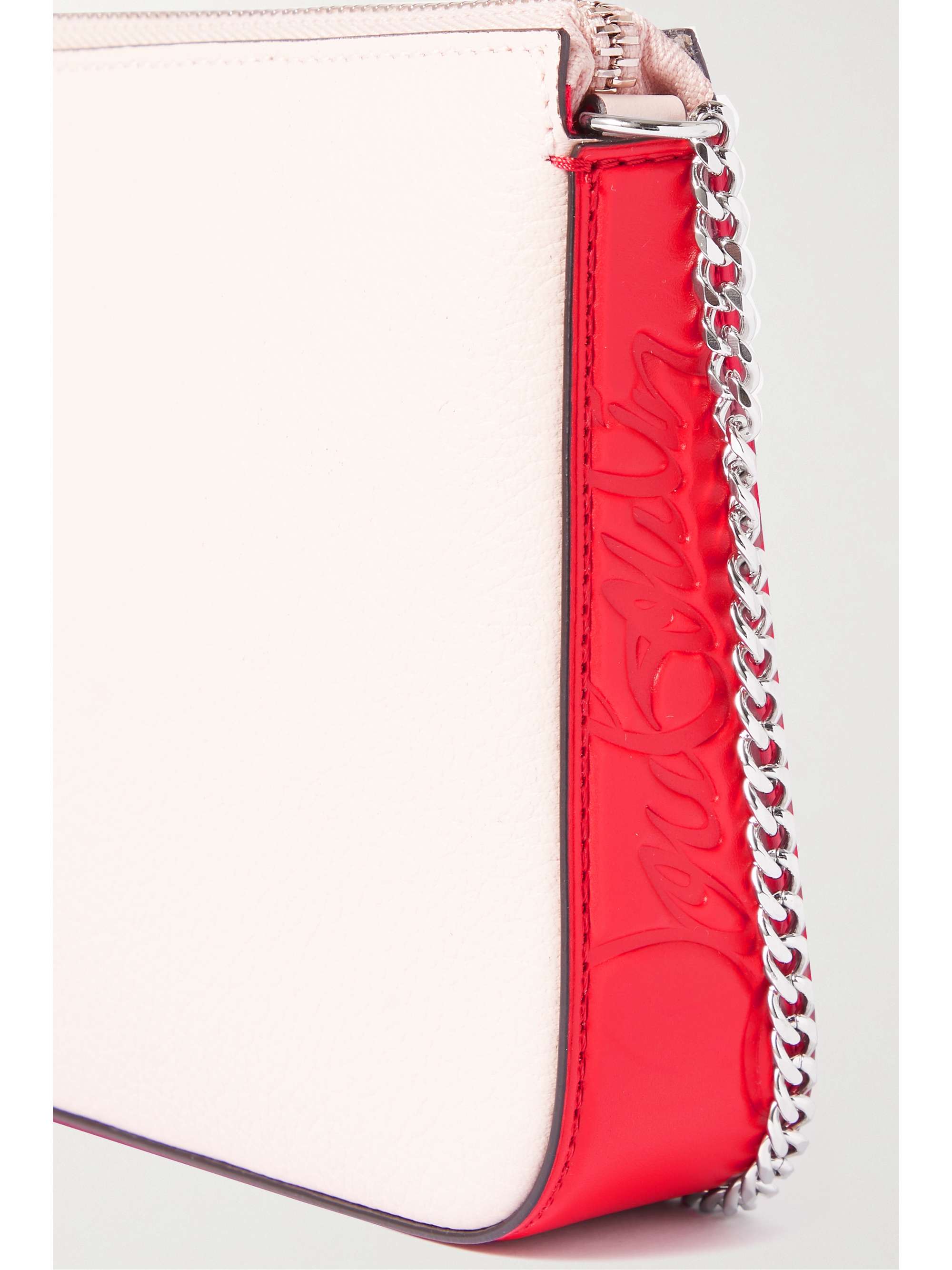 CHRISTIAN LOUBOUTIN Loubila chain-embellished leather shoulder bag