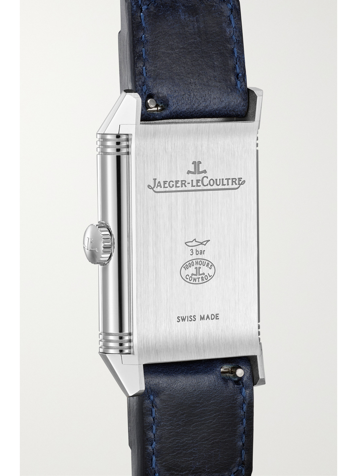 Jaeger-lecoultre Reverso Classic Paris Limited Edition Hand-wound 45.6mm Stainless Steel, Canvas And Leather Watch In Silver