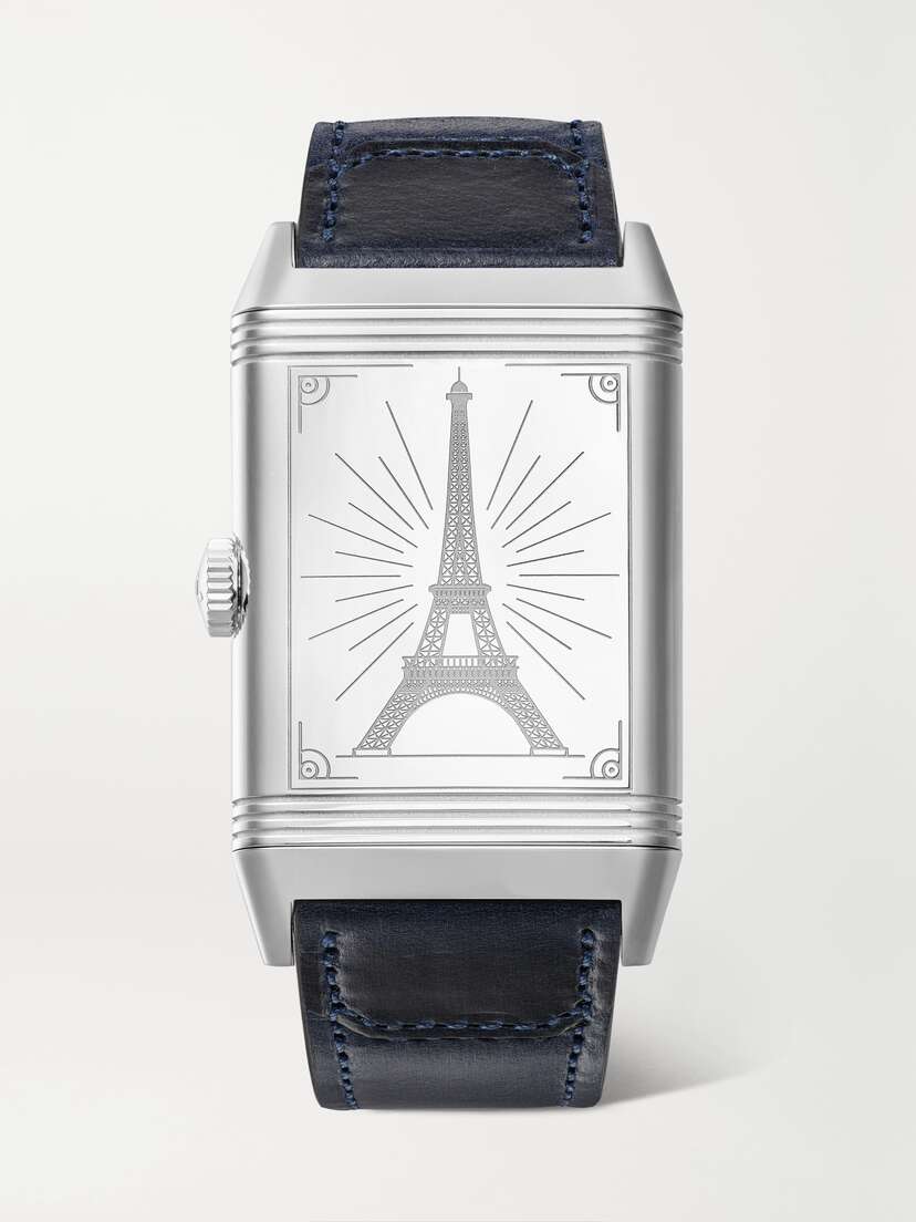 Jaeger-LeCoultre Reverso Classic Paris Limited Edition Hand-wound 45.6mm Stainless Steel, Canvas And Leather Watch