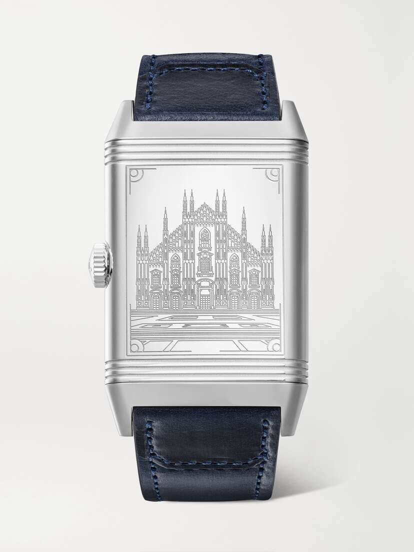 Jaeger-LeCoultre Reverso Classic Milan Limited Edition Hand-wound 45.6mm Stainless Steel, Canvas And Leather Watch