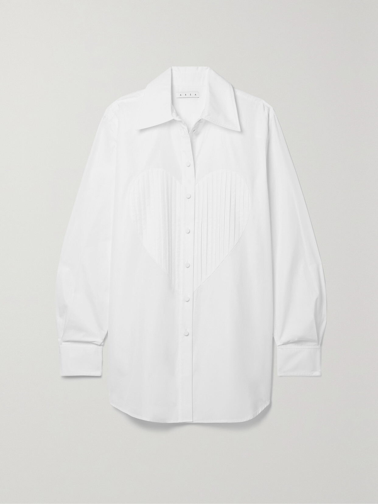 AREA - Pleated Cotton-poplin Shirt - White