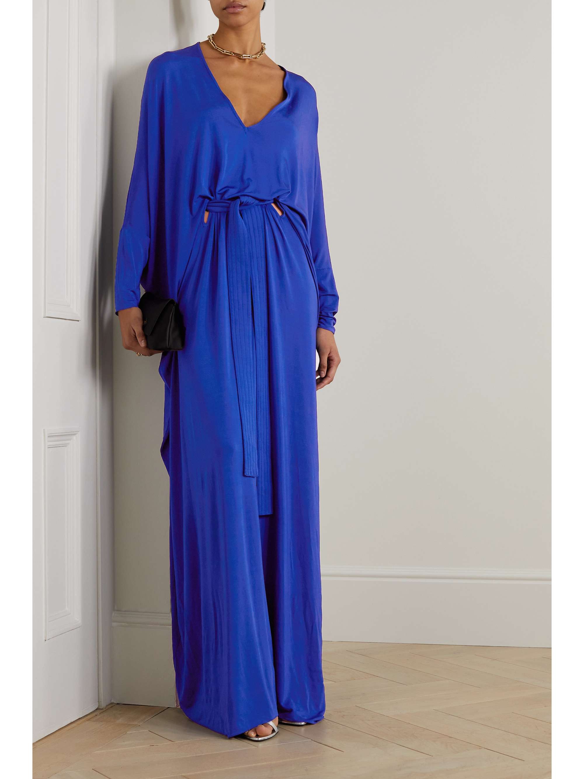 TOM FORD Belted stretch-jersey gown
