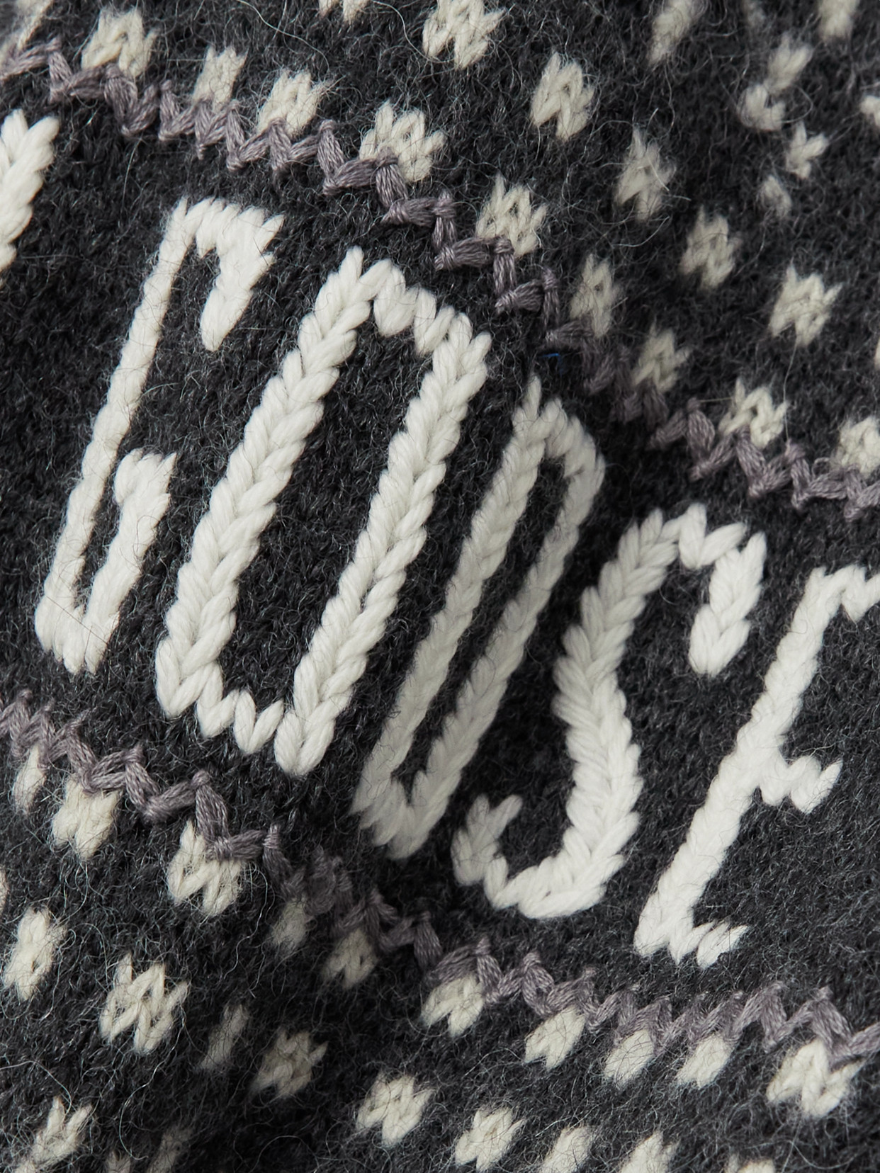 Shop Golden Goose Journey Belted Fringed Fair Isle Alpaca And Wool-blend Cardigan In Gray