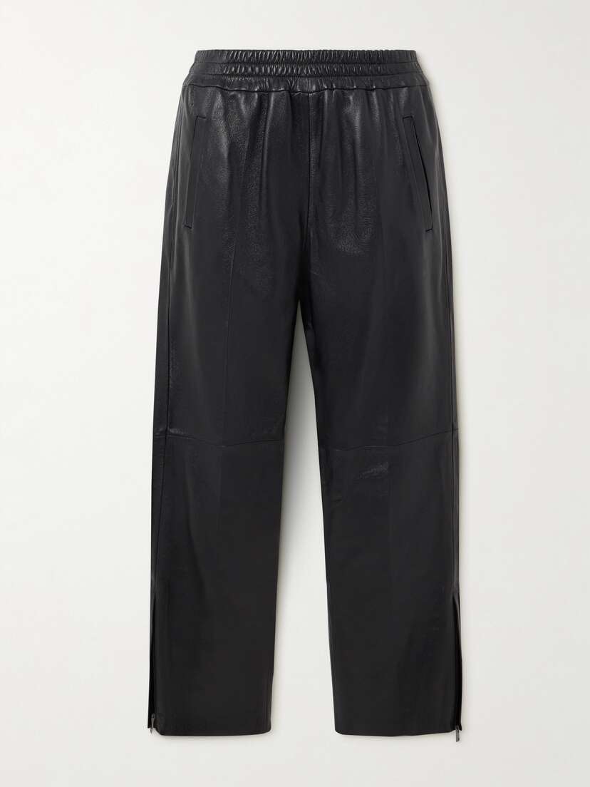 Golden Goose Textured-leather Straight-leg Pants