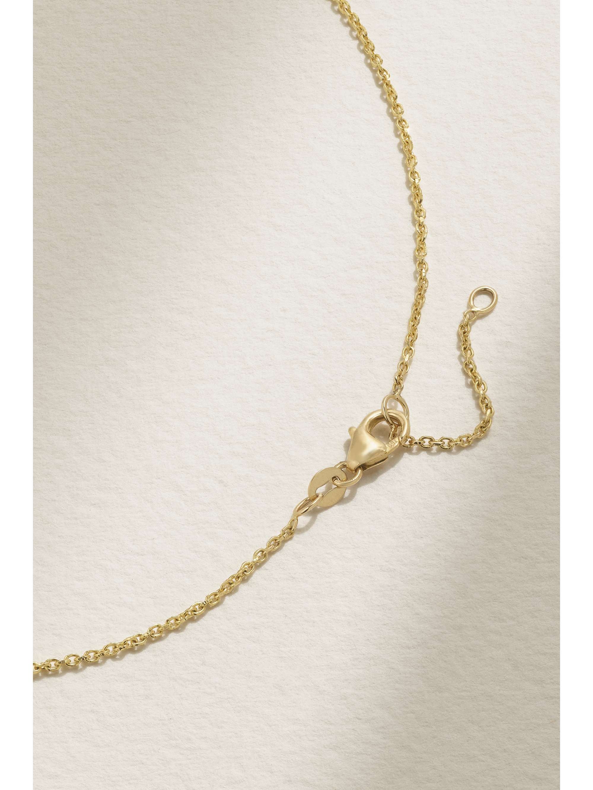 DIANE KORDAS Charm 18-karat gold, topaz and diamond necklace