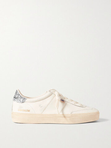Golden Goose Soul-Star distressed glittered leather sneakers