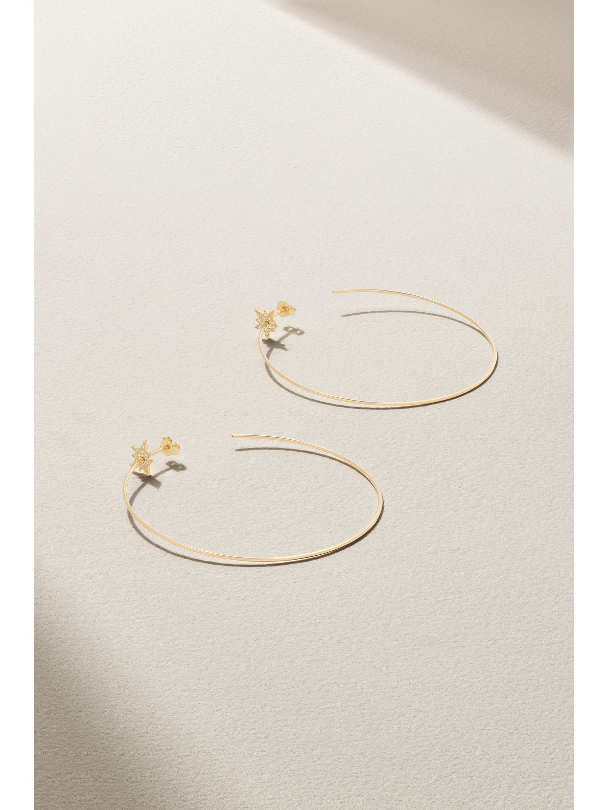 Diane Kordas - Explosion 18-karat Gold Diamond Hoop Earrings - One size