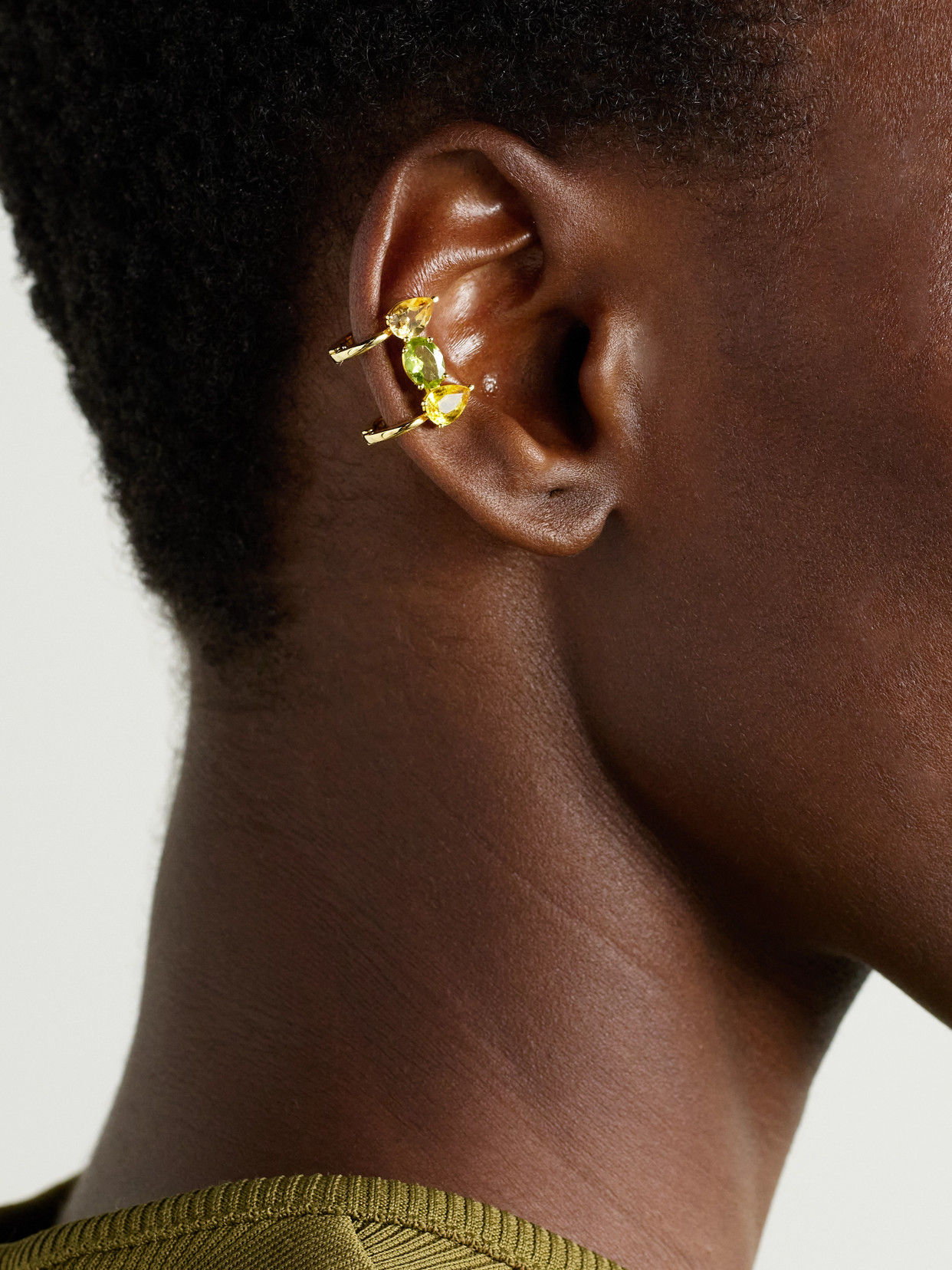 Diane Kordas 18-karat Gold Multi-stone Ear Cuff In Gold