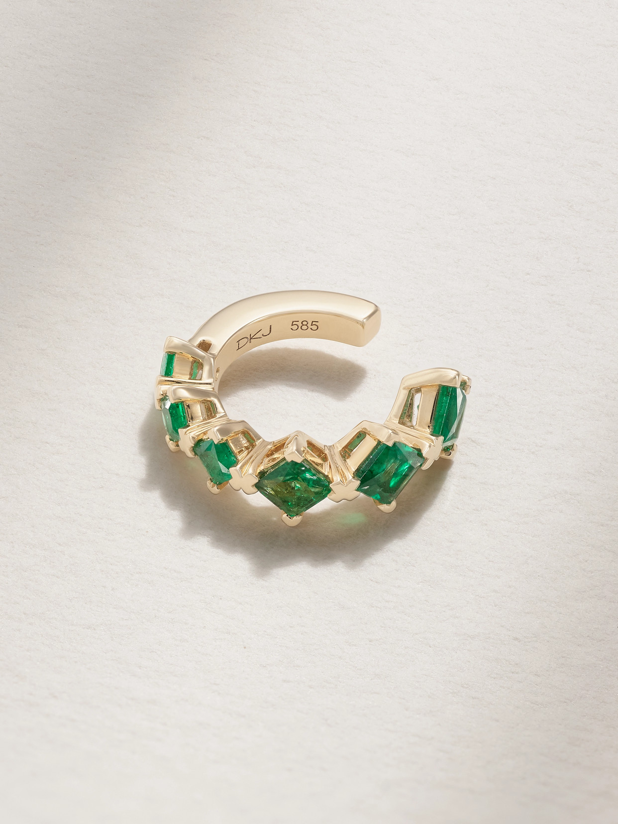 Diane Kordas - 14-karat Gold Emerald Ear Cuff - One size