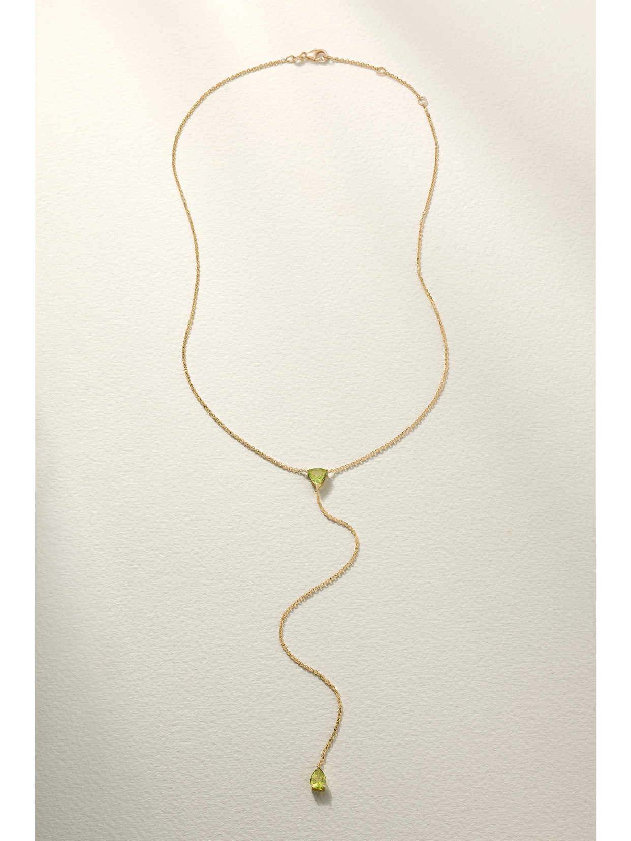 Diane Kordas - Lariat 18-karat Gold Peridot Necklace - One size