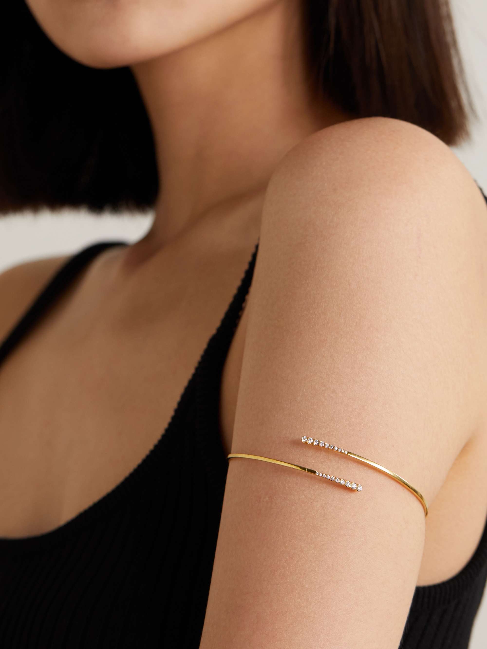 DIANE KORDAS 9-karat gold diamond arm cuff