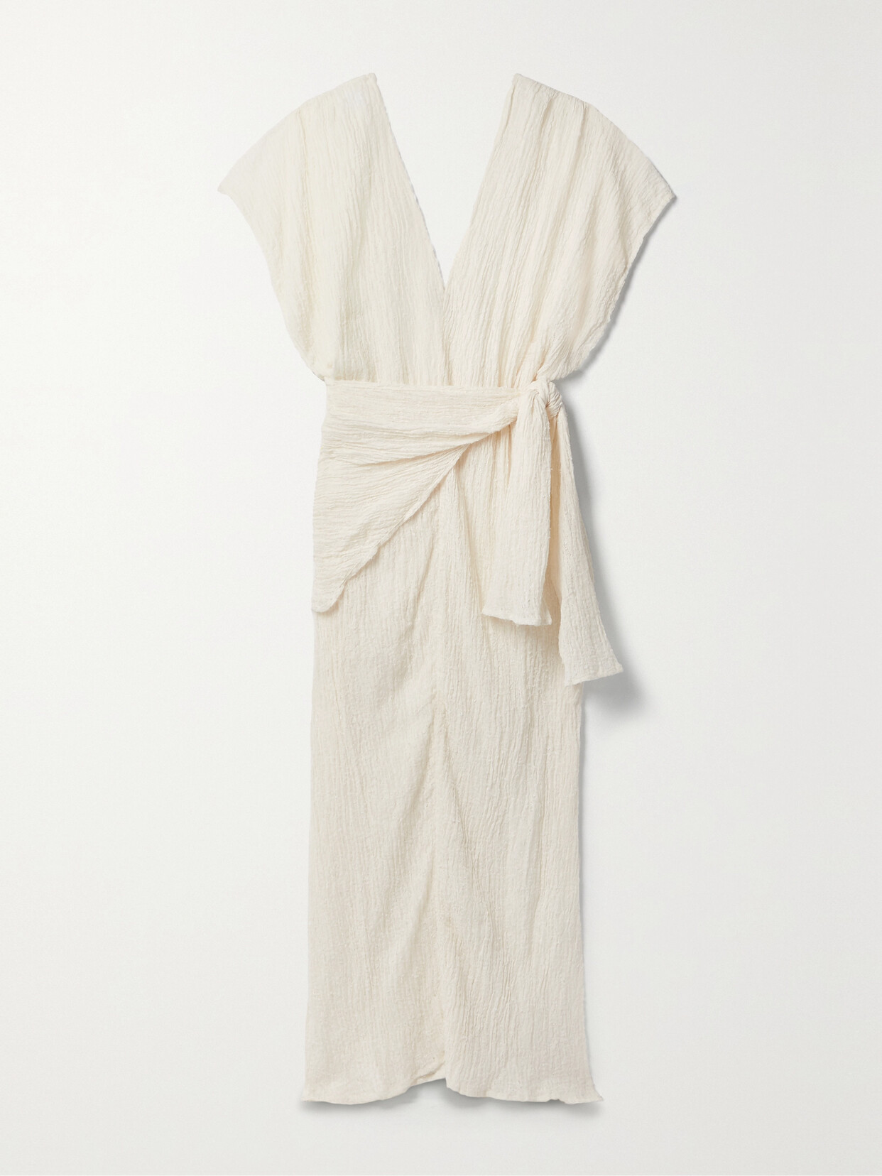 Savannah Morrow - Plumeria Belted Linen And Cotton-blend Maxi Dress - Ivory