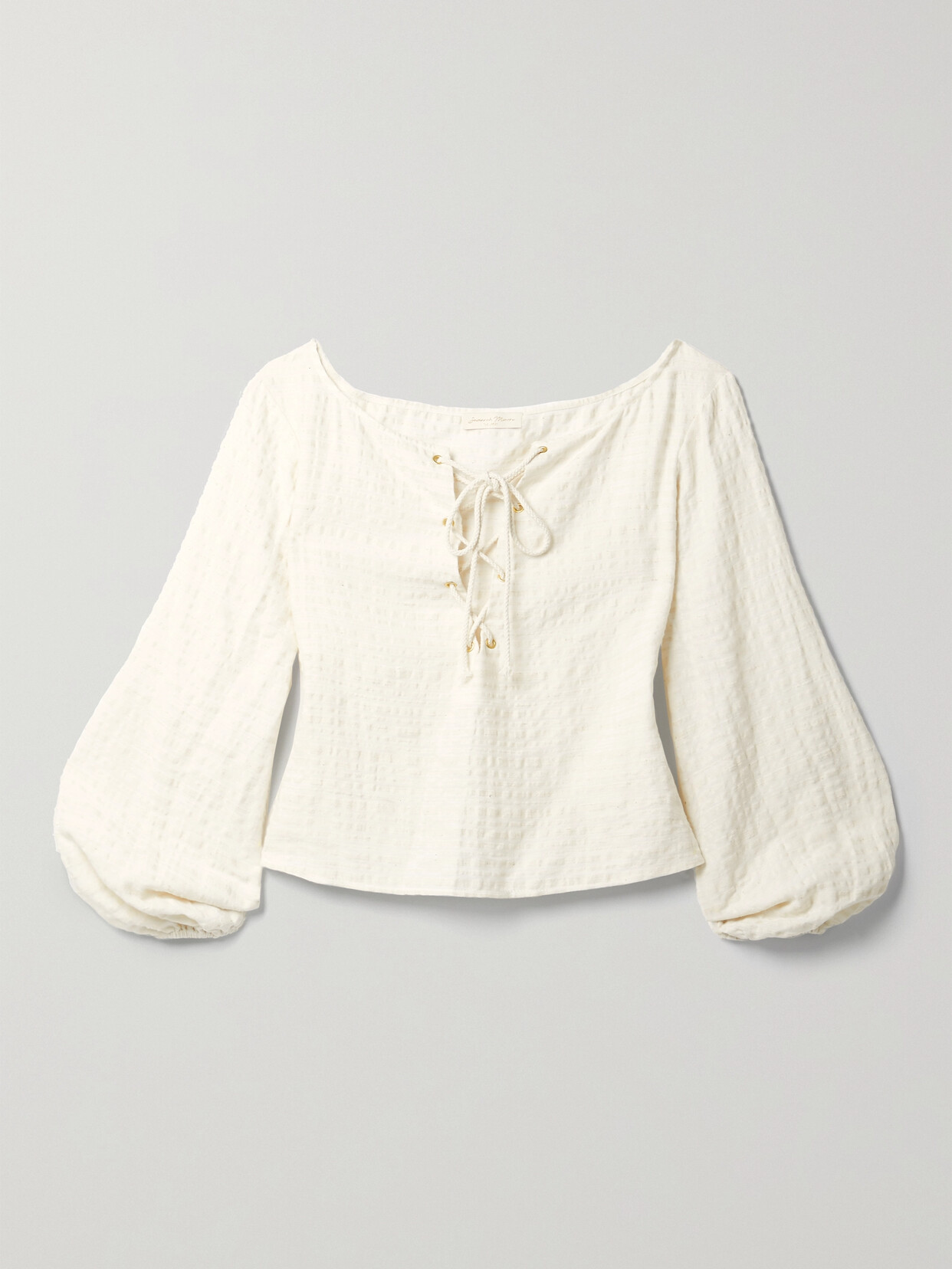 Savannah Morrow - + Net Sustain Nova Organic Cotton, Bamboo Lyocell And Hemp-blend Blouse - Cream