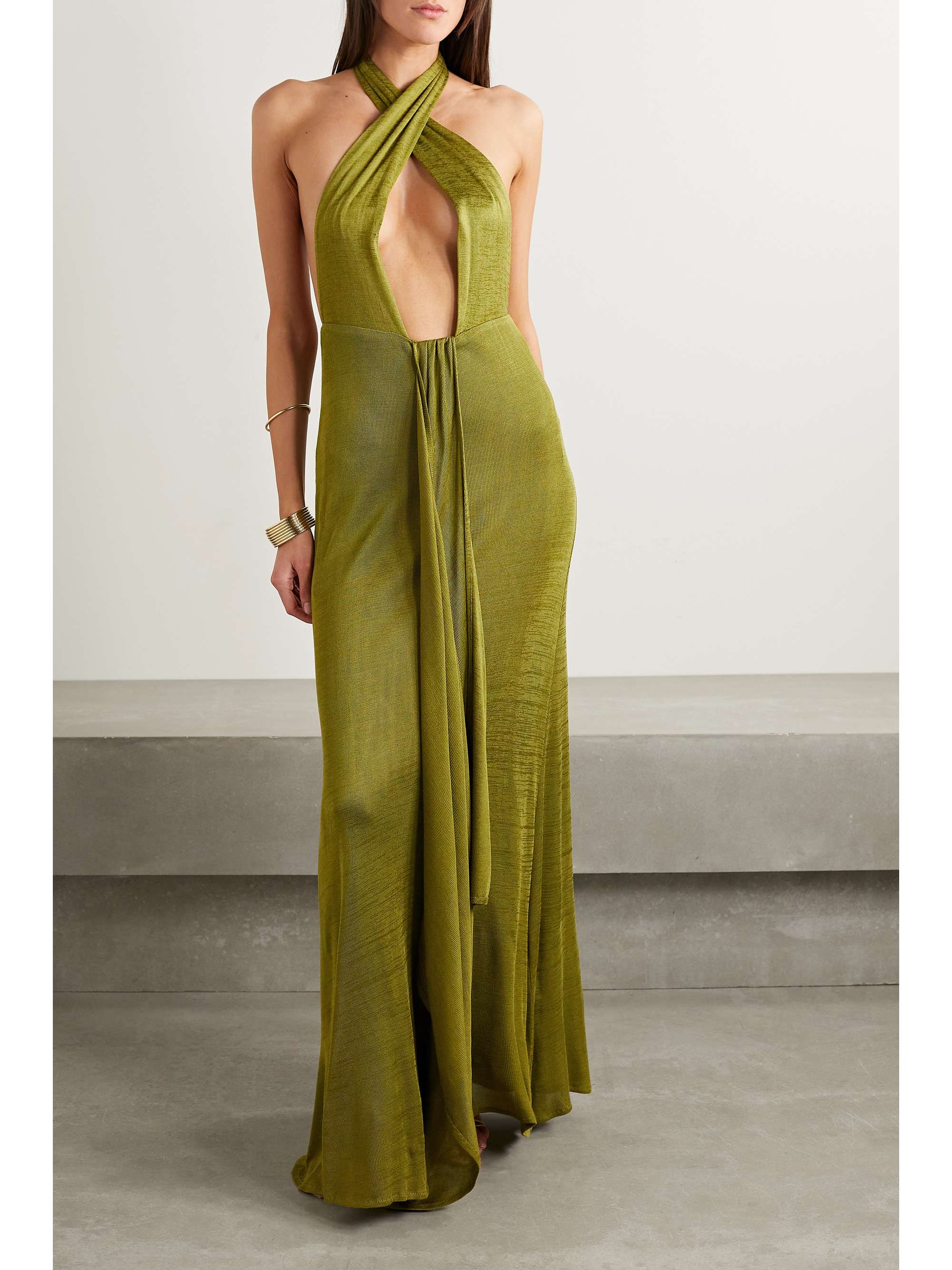 SAVANNAH MORROW THE LABEL Mariella convertible bamboo Lyocell maxi dress