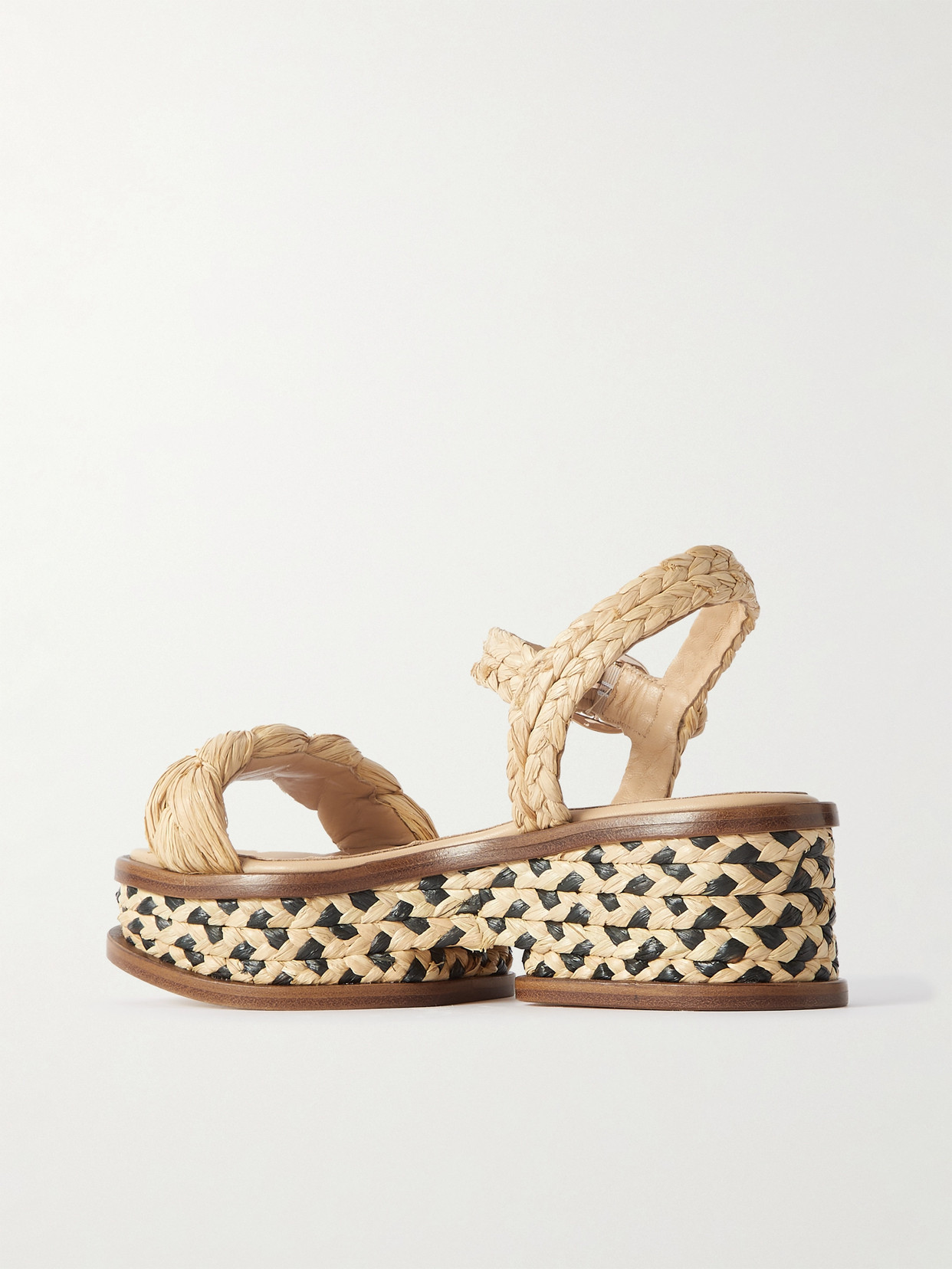 Gabriela Hearst Michael Braided Raffia Sandals In Cream