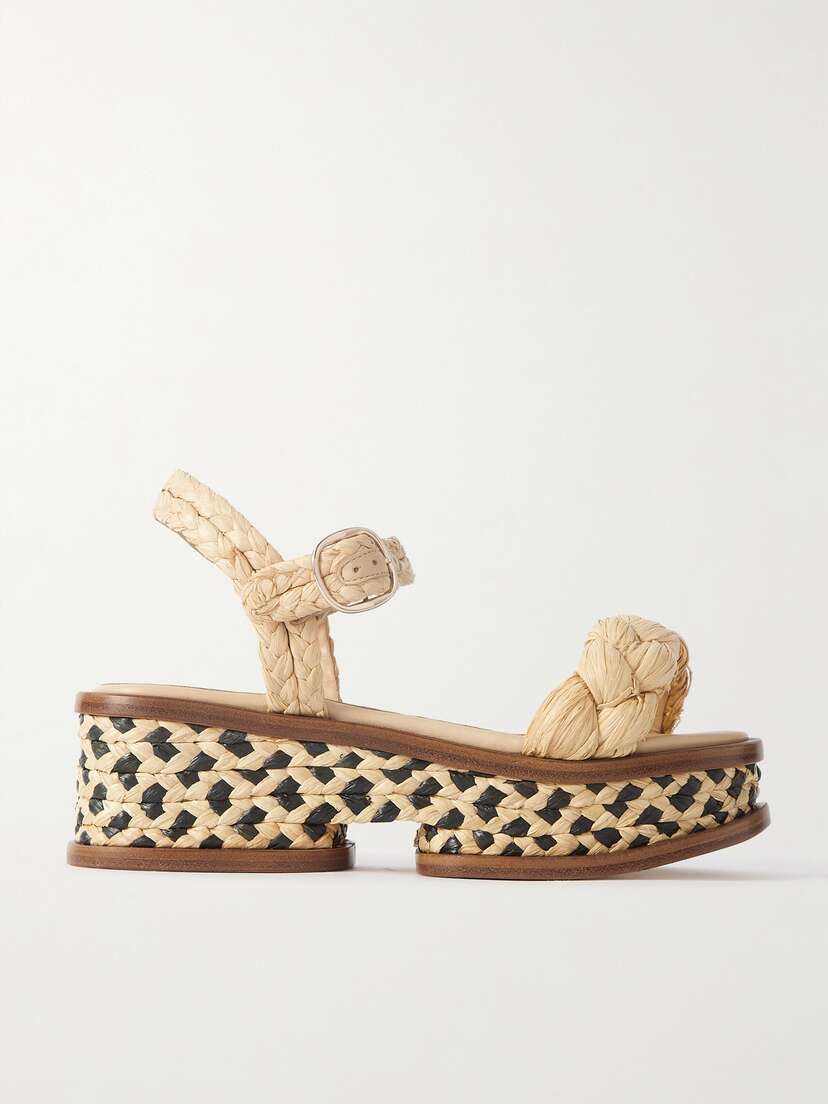 Gabriela Hearst Michael Braided Raffia Sandals