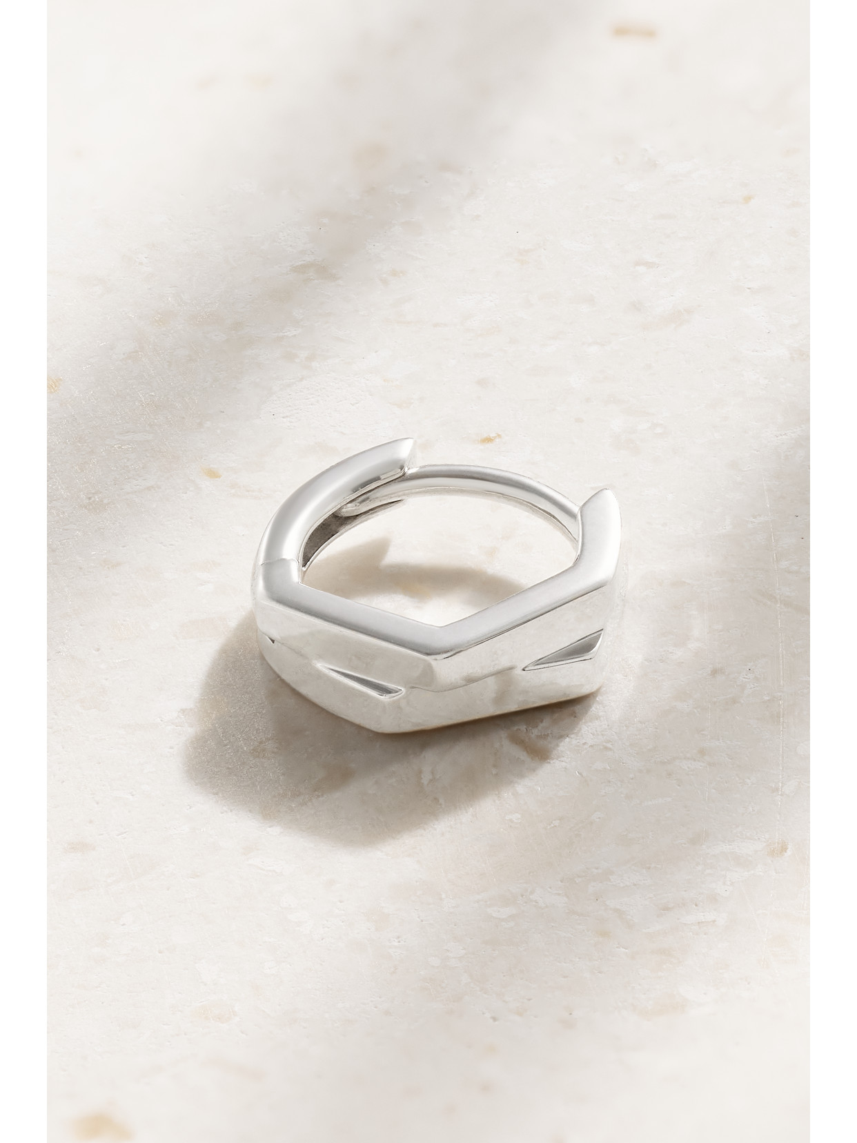 Repossi - Antifer 18-karat White Gold Single Hoop Earring - One size