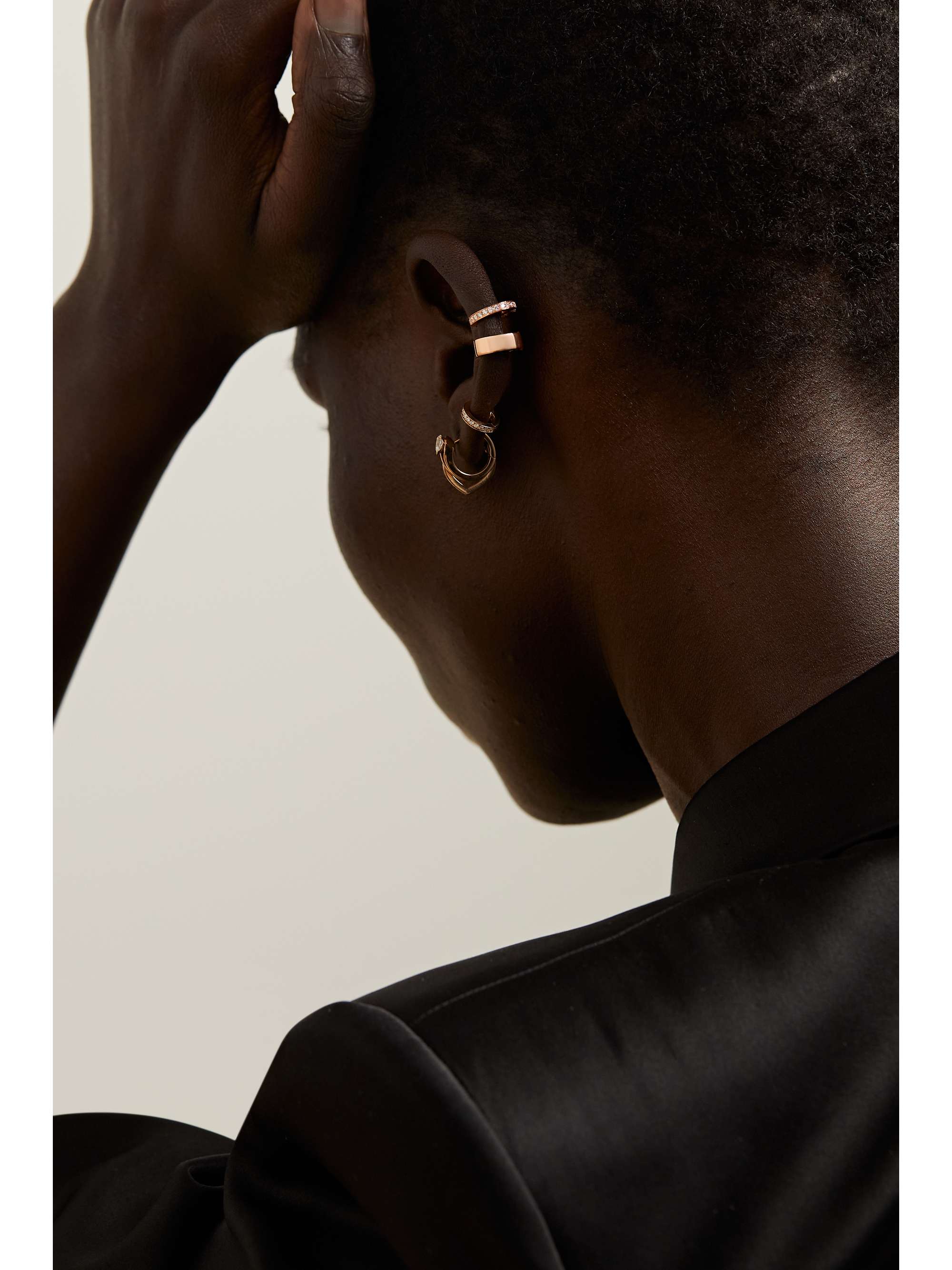 REPOSSI Berbère Module 18-karat rose gold diamond ear cuff