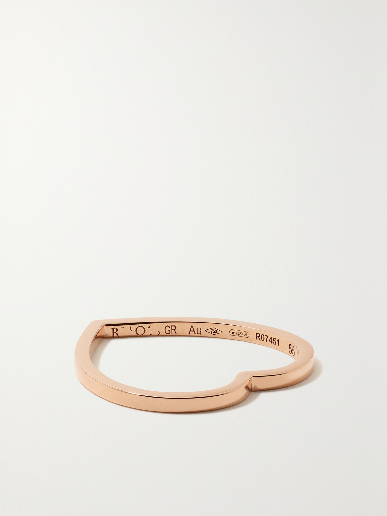 Repossi - Antifer Hearts 18-karat Rose Gold Ring - 55