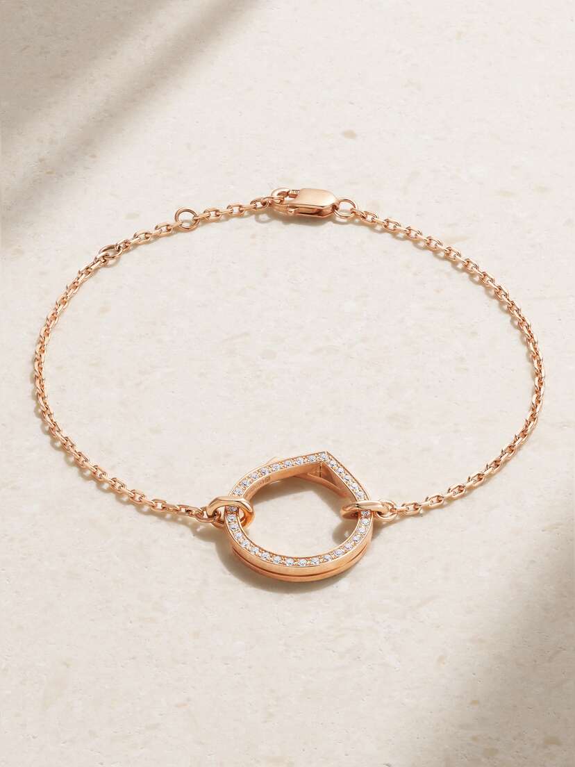 Repossi Antifer 18-karat Rose Gold Diamond Bracelet