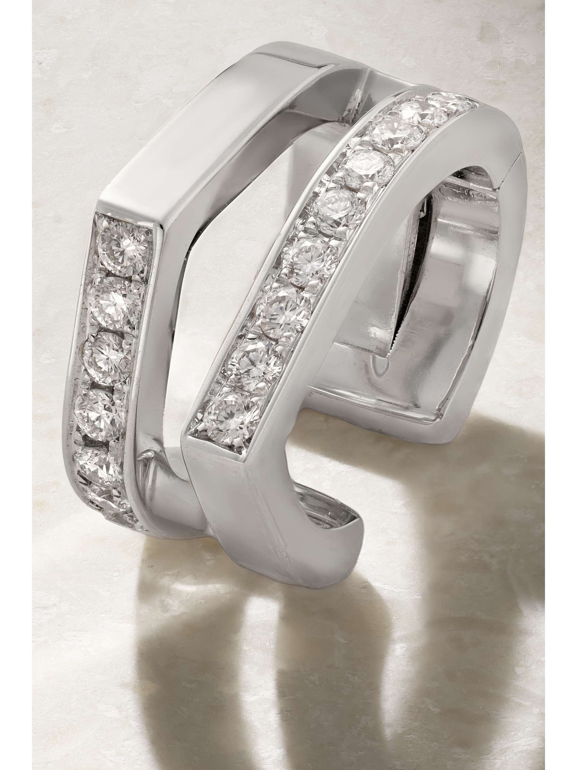 REPOSSI Antifer 18-karat white gold diamond ear cuff