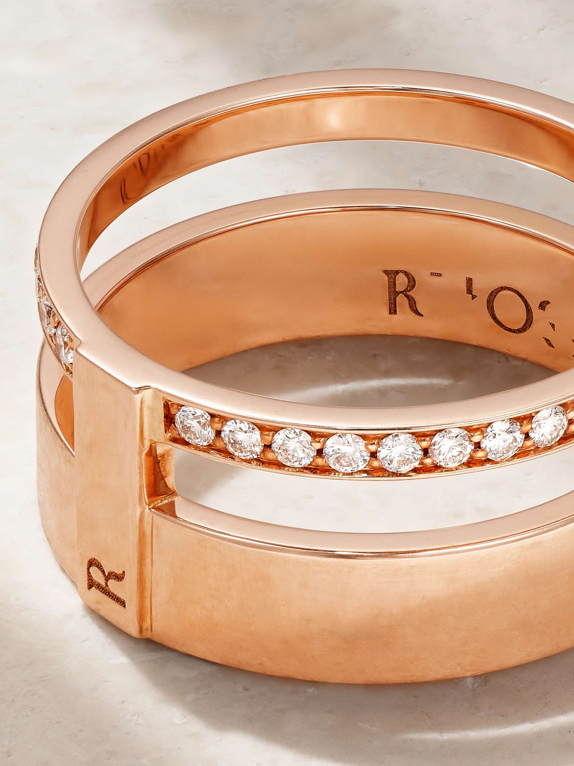 REPOSSI Berbère Module 18-karat rose gold diamond ring