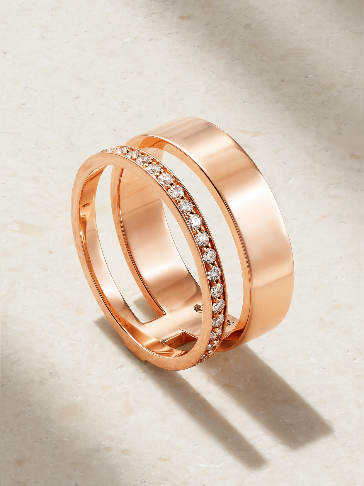 Repossi - Berbère Module 18-karat Rose Gold Diamond Ring - 52