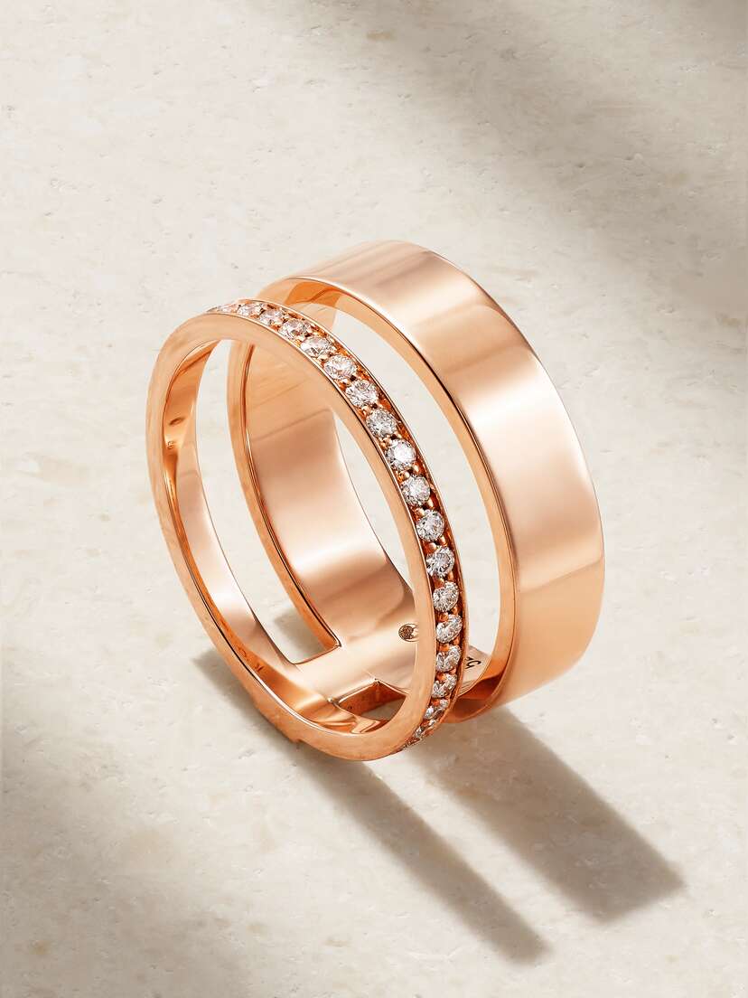 Repossi Berbère Module 18-karat Rose Gold Diamond Ring