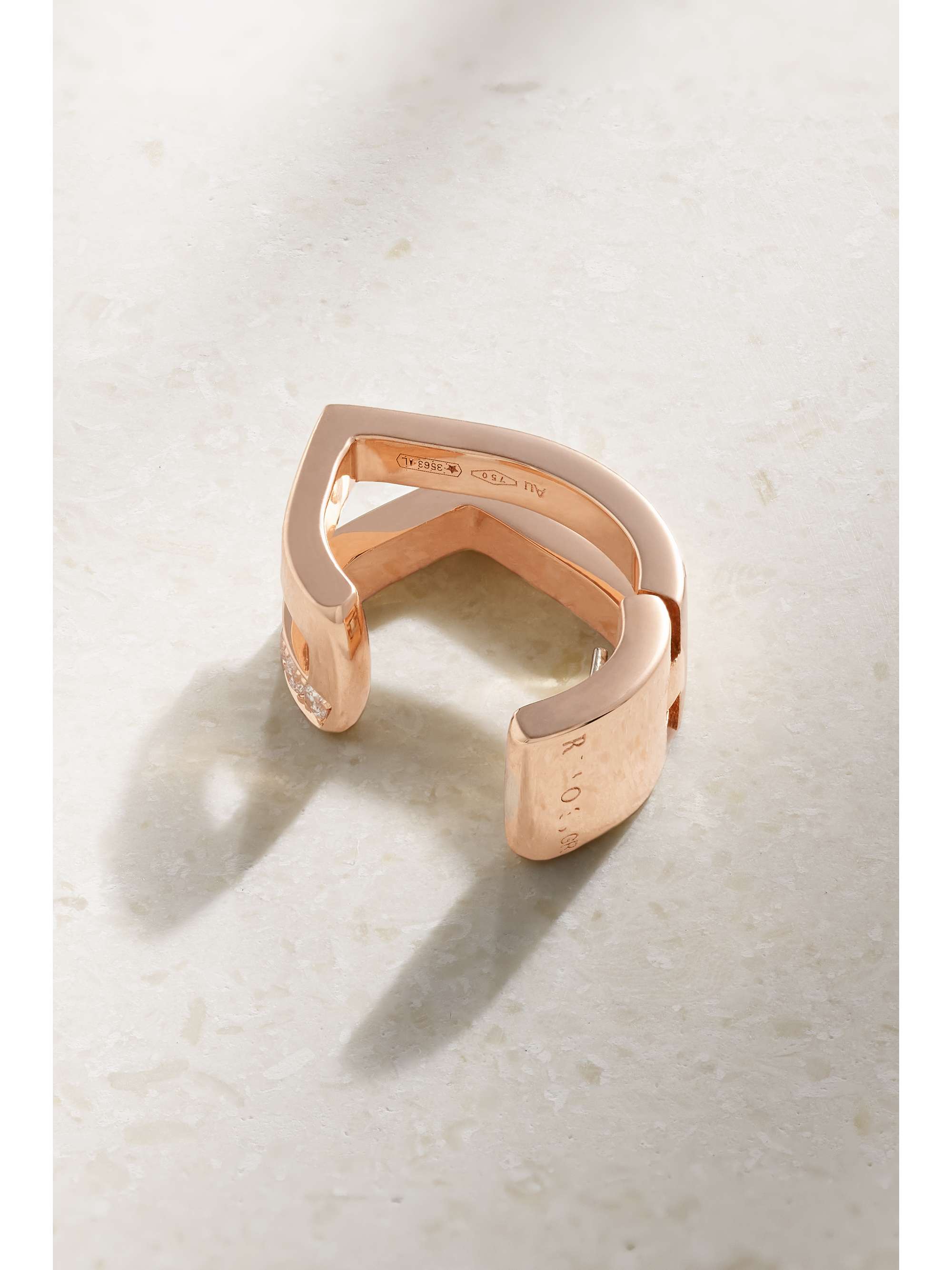 REPOSSI Antifer 18-karat rose gold diamond ear cuff
