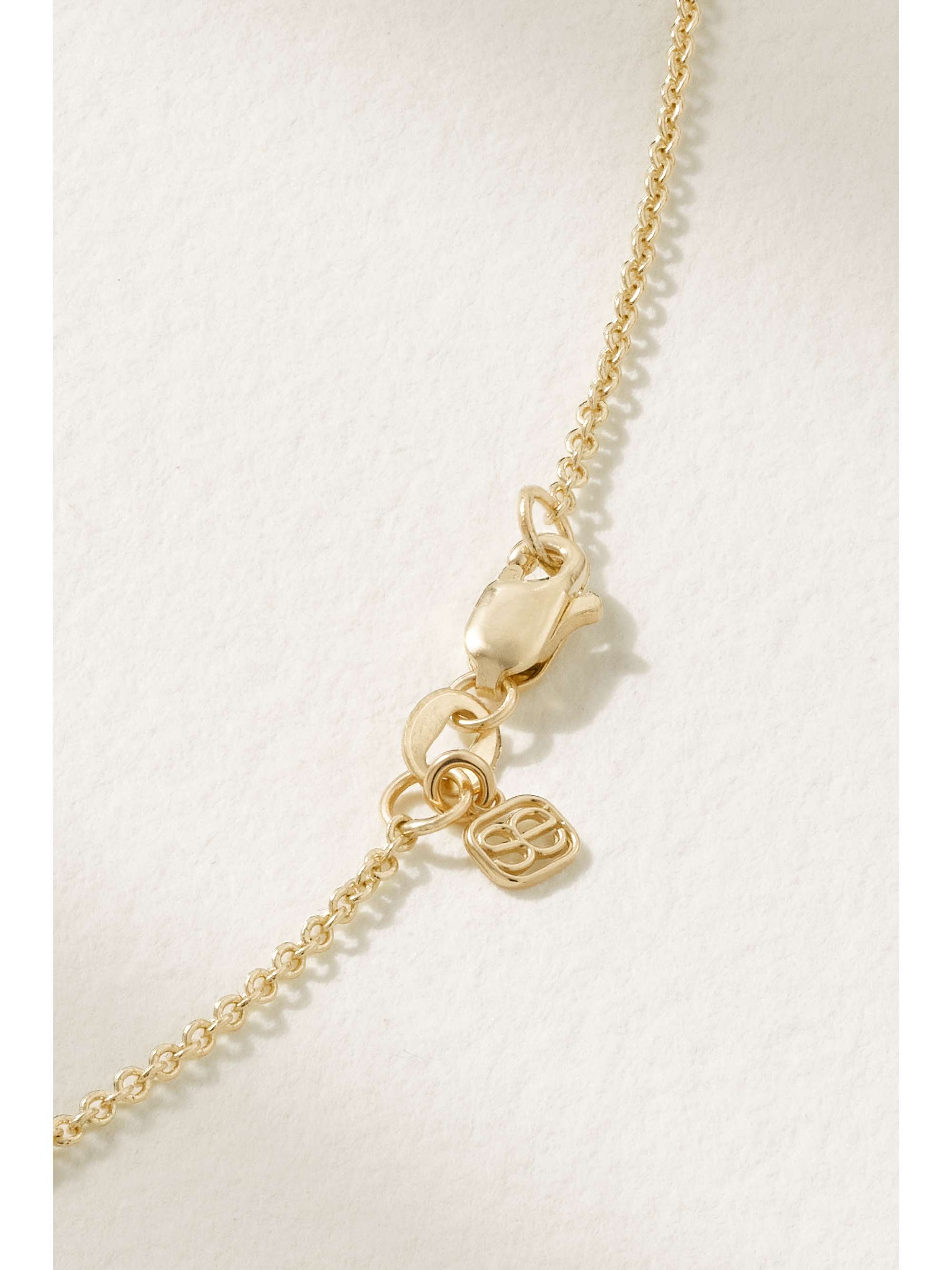 SYDNEY EVAN 14-karat gold, malachite and diamond necklace