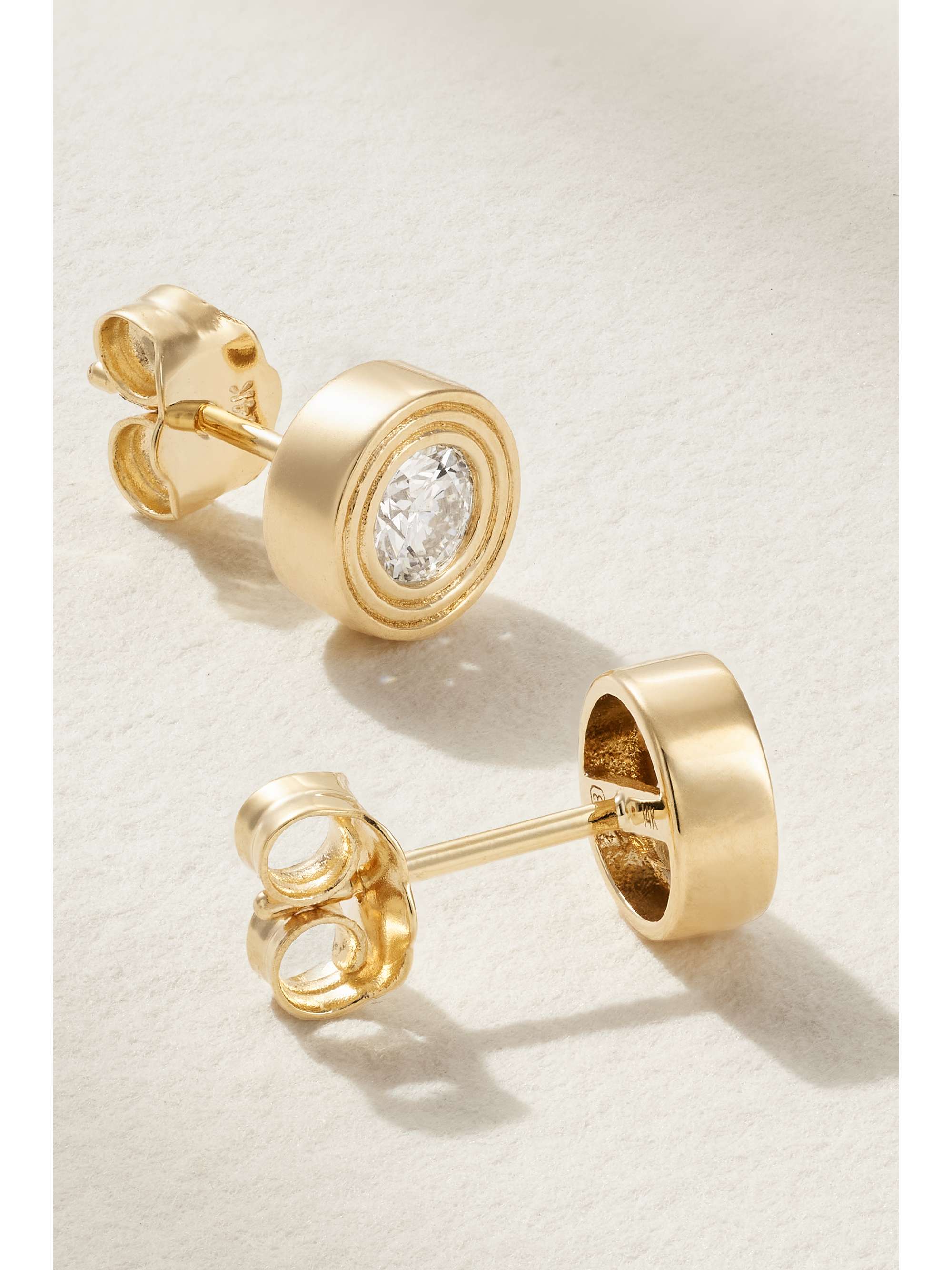 SYDNEY EVAN 14-karat gold diamond earrings