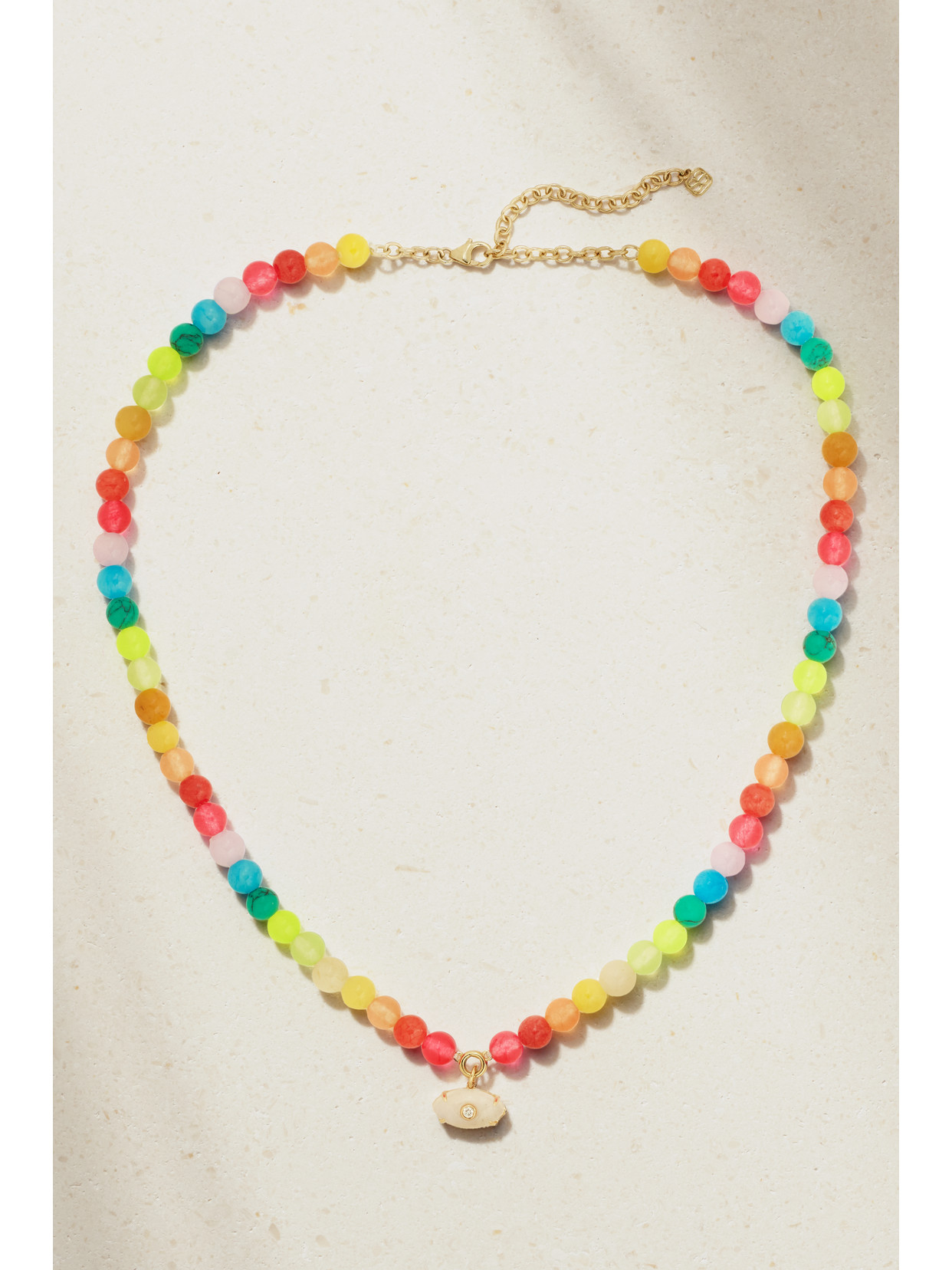 Sydney Evan 14-karat Gold Multi-stone Necklace In Gold