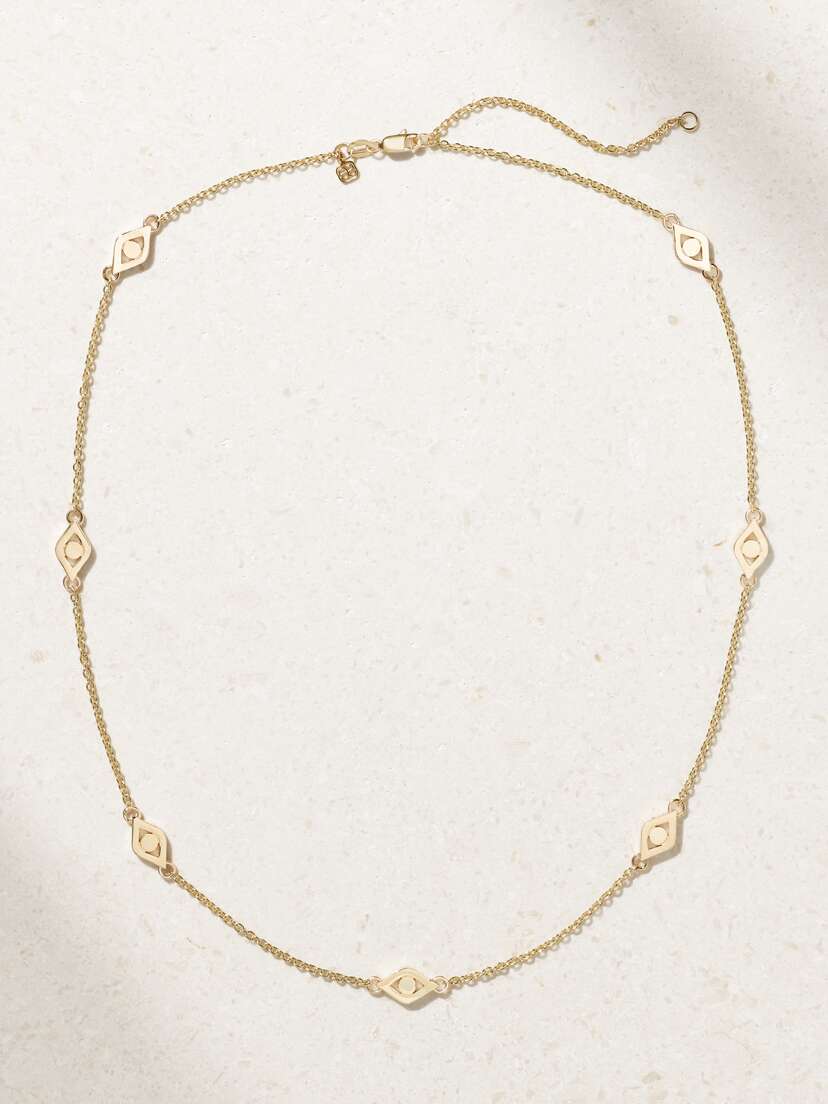 Sydney Evan Medium Evil Eye 14-karat Gold Necklace