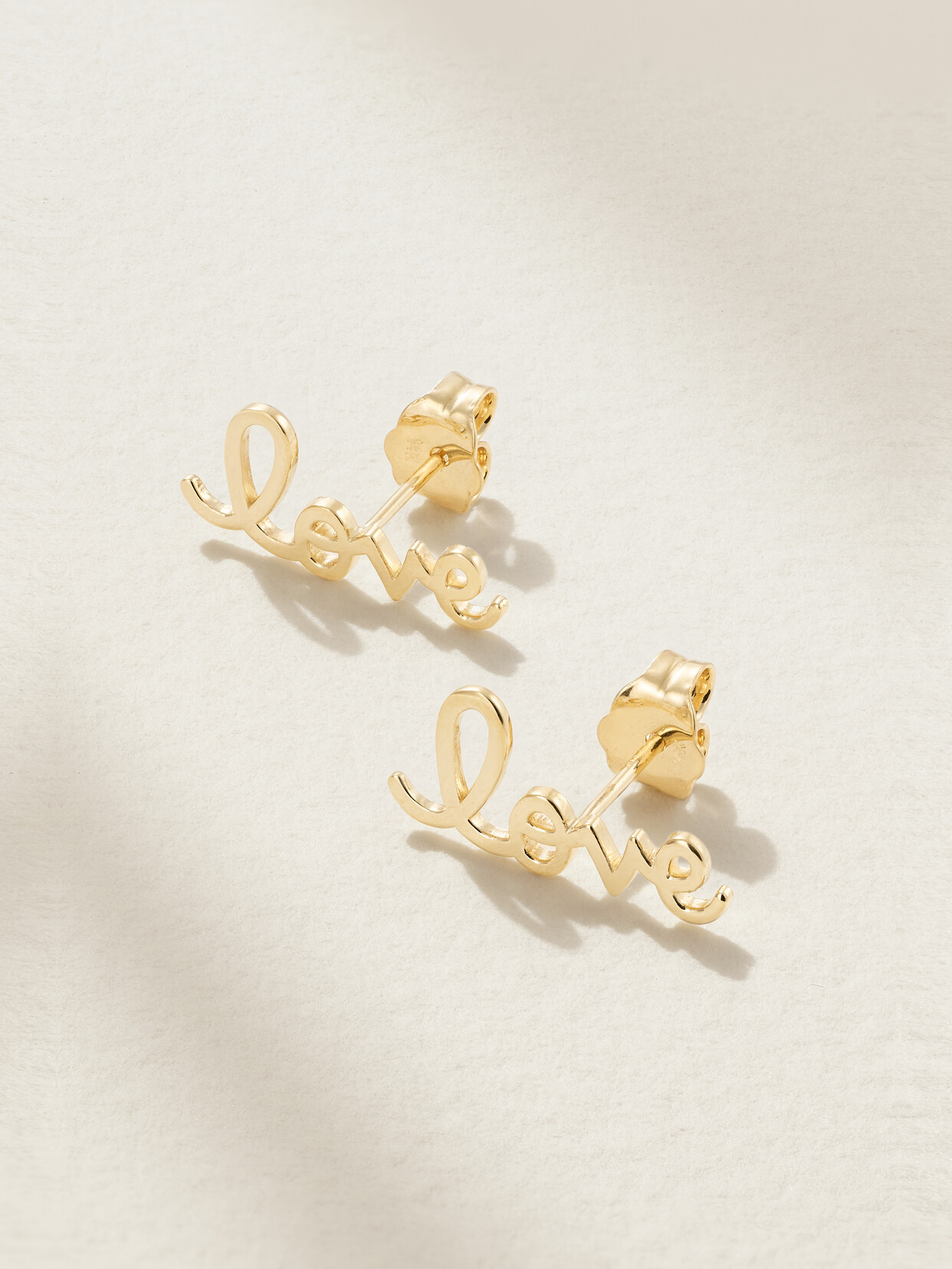 Sydney Evan Tiny Pure Love 14-karat Gold Earrings