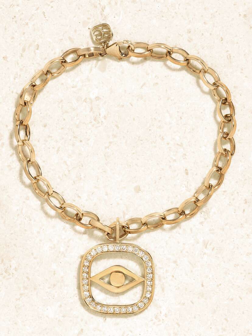 Sydney Evan 14-karat Gold Diamond Bracelet