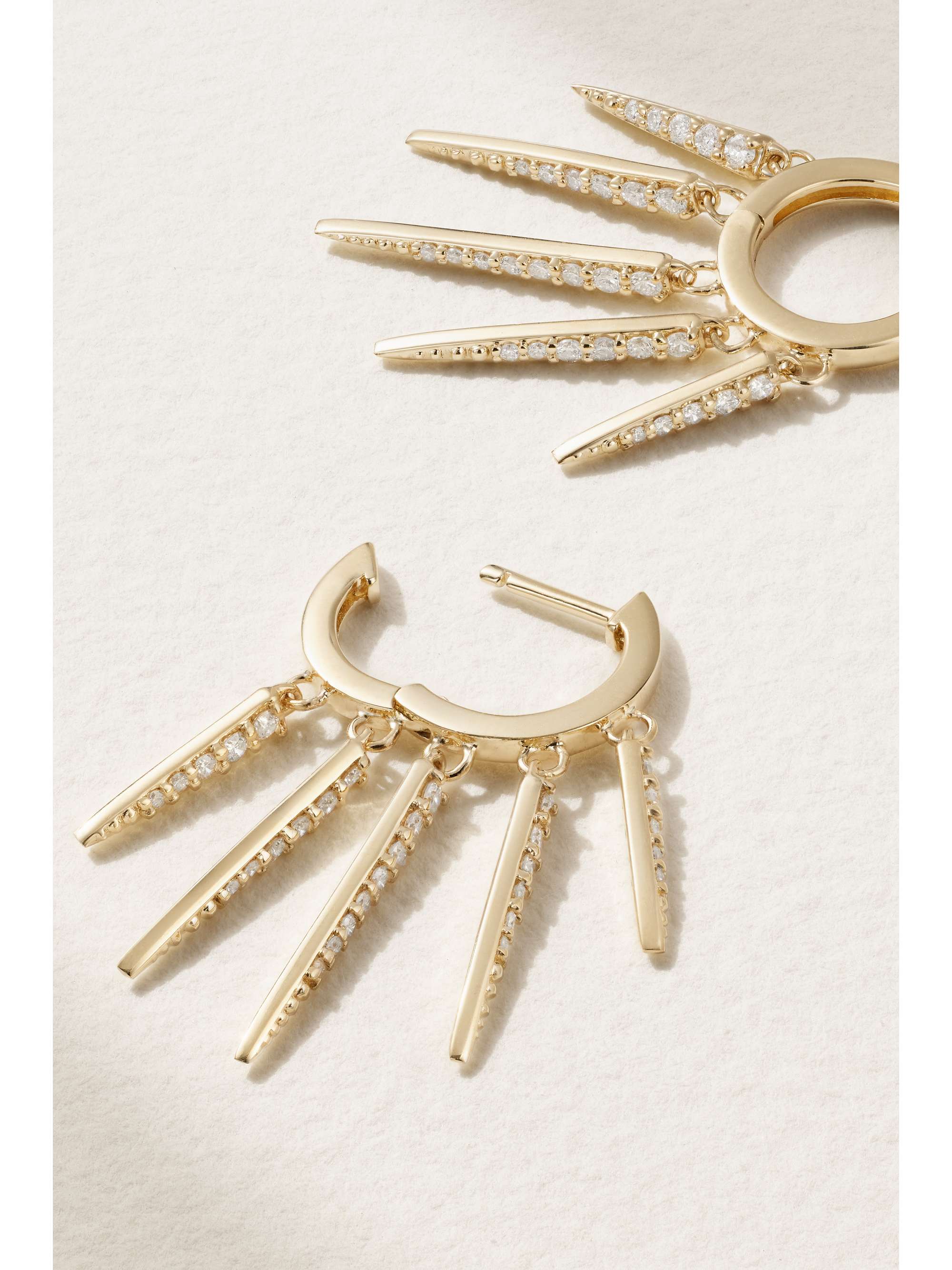 SYDNEY EVAN 14-karat gold diamond hoop earrings