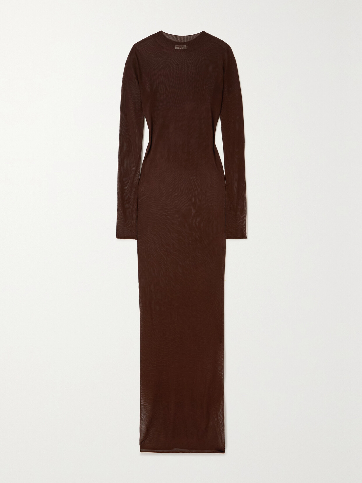 SAINT LAURENT - Stretch-mesh Maxi Dress - Brown