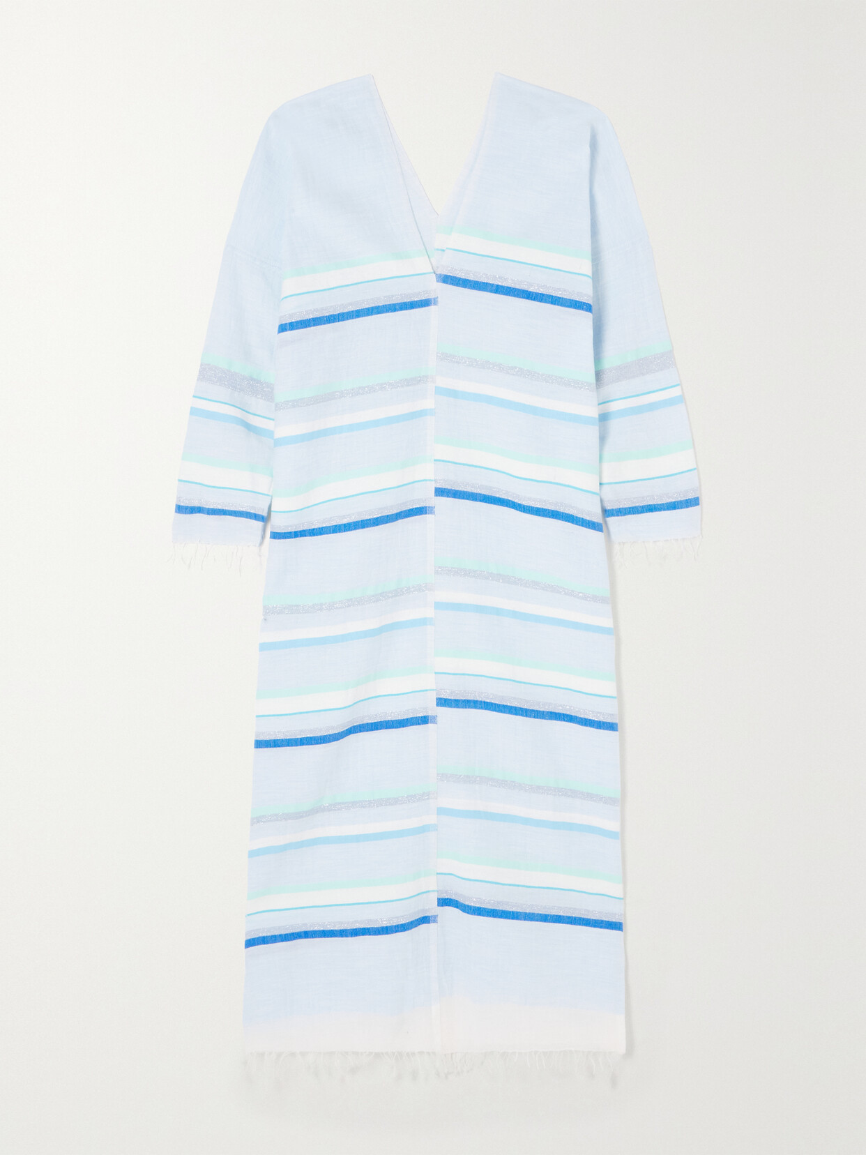 LEMLEM + NET SUSTAIN RUKI STRIPED COTTON-BLEND KAFTAN