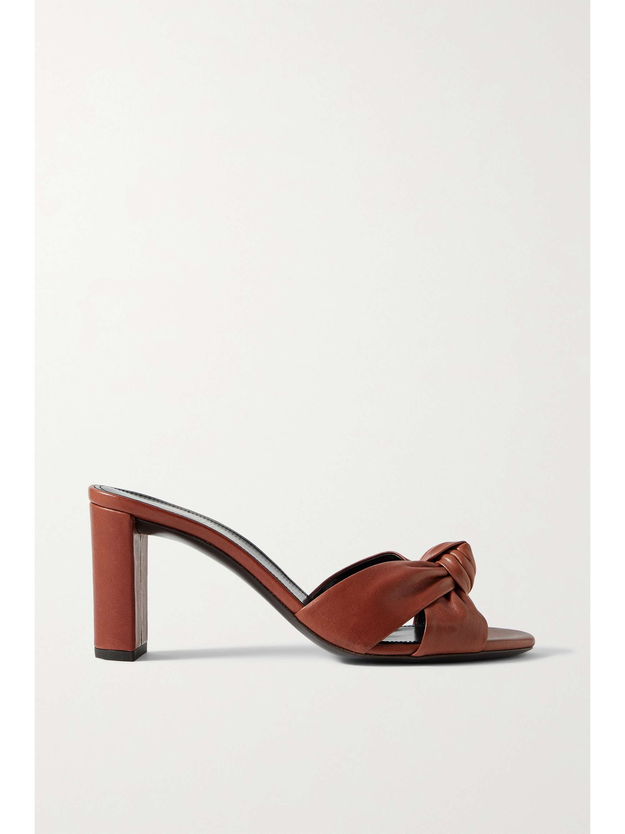 saint laurent bianca knotted leather mules