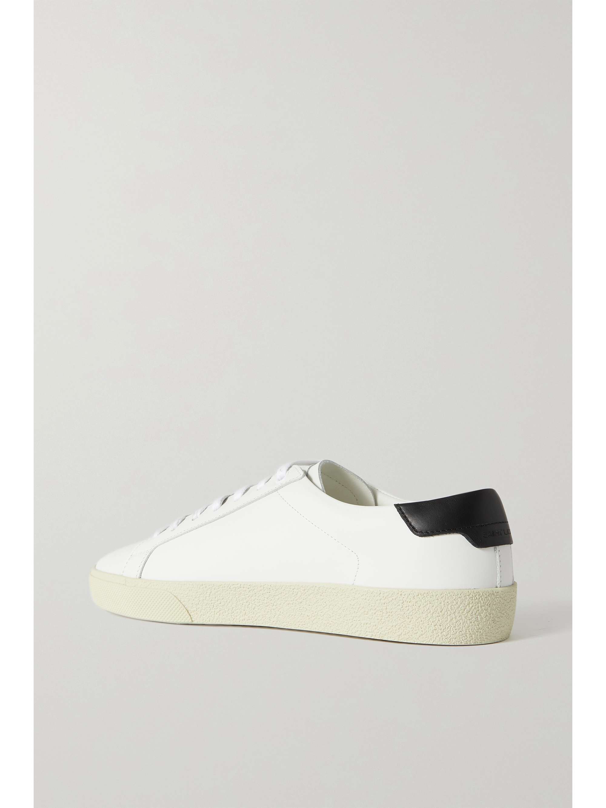 SAINT LAURENT Court Classic logo-embroidered leather sneakers | NET-A ...