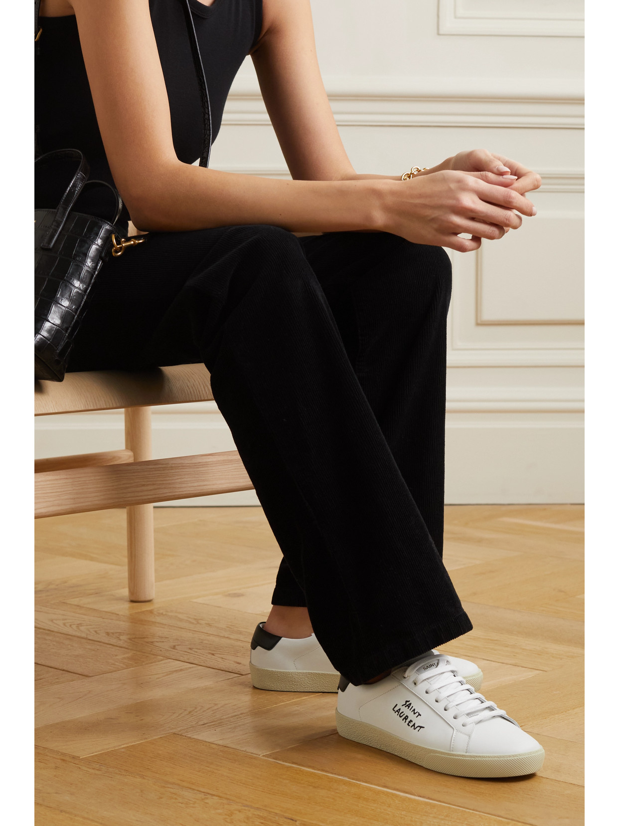 Court Classic Sl/06 Logo-Embroidered Sneakers