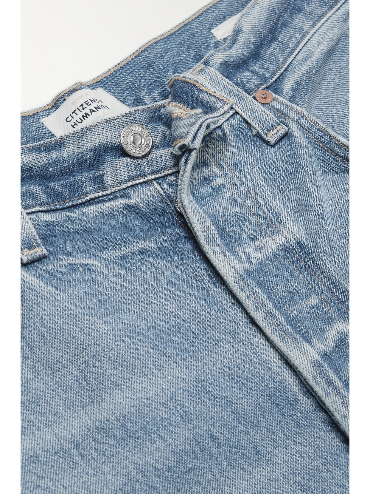 Citizens Of Humanity Blue Gaucho Cropped Wide-leg Jeans In Blue