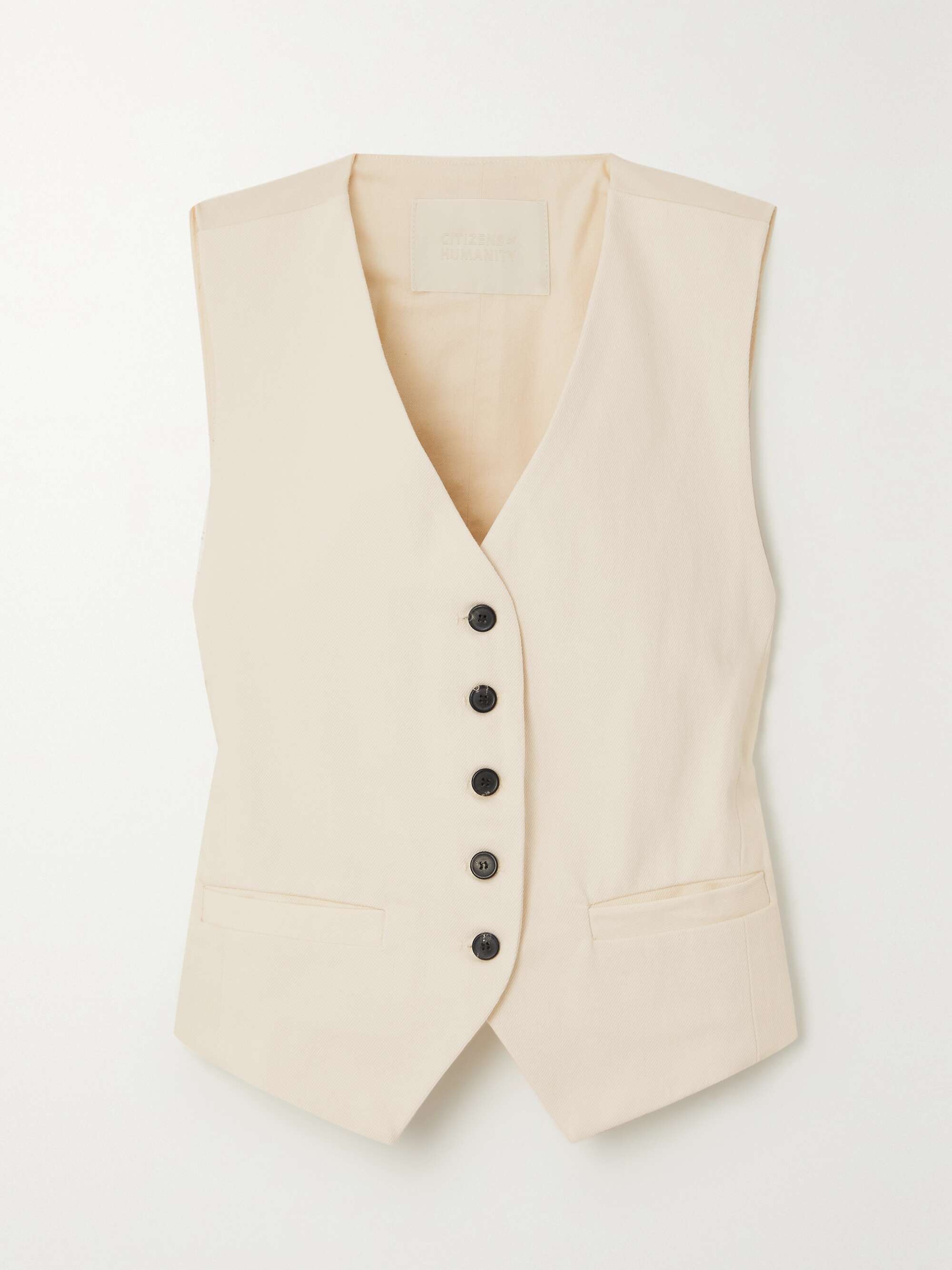 CITIZENS OF HUMANITY Sierra cropped cotton-twill vest | NET-A-PORTER