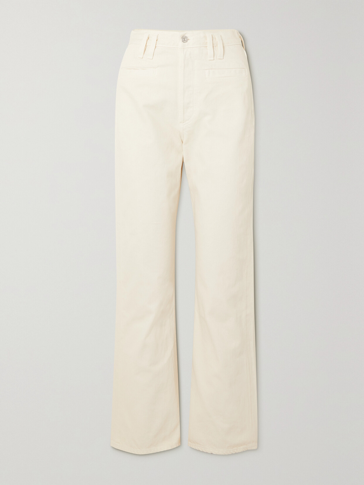 Shop Citizens Of Humanity Gaucho High-rise Wide-leg Jeans In Cream